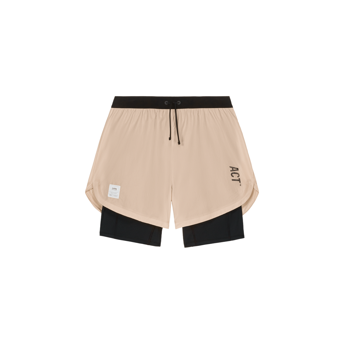 Eaphi FLUFFY SHORT PANTS 2サイズ BioRip 2 in 1 Shorts - Ultra Light Beige Running Shorts