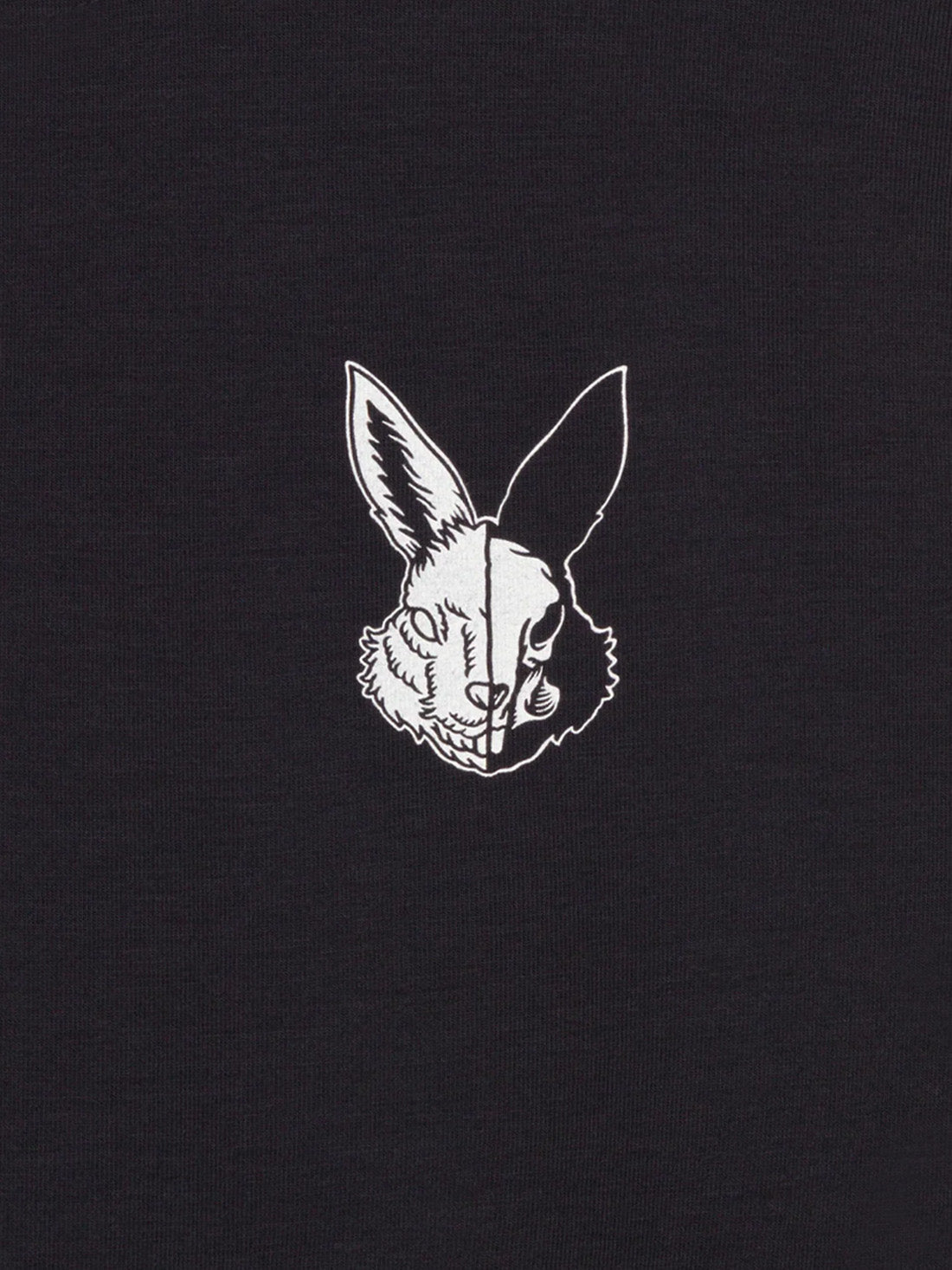 Long sleeve black t-shirt with white prints, ultra lightweight and sustainable fabric.