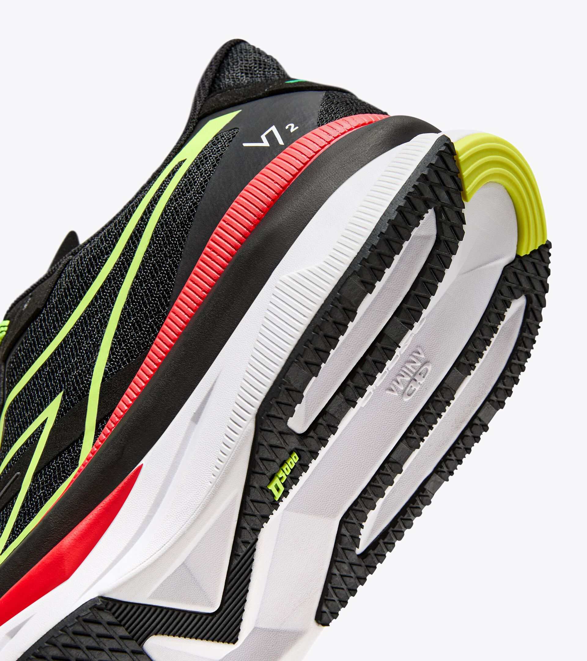 ATOMO V7000-2 athletic shoe sole with vibrant design.