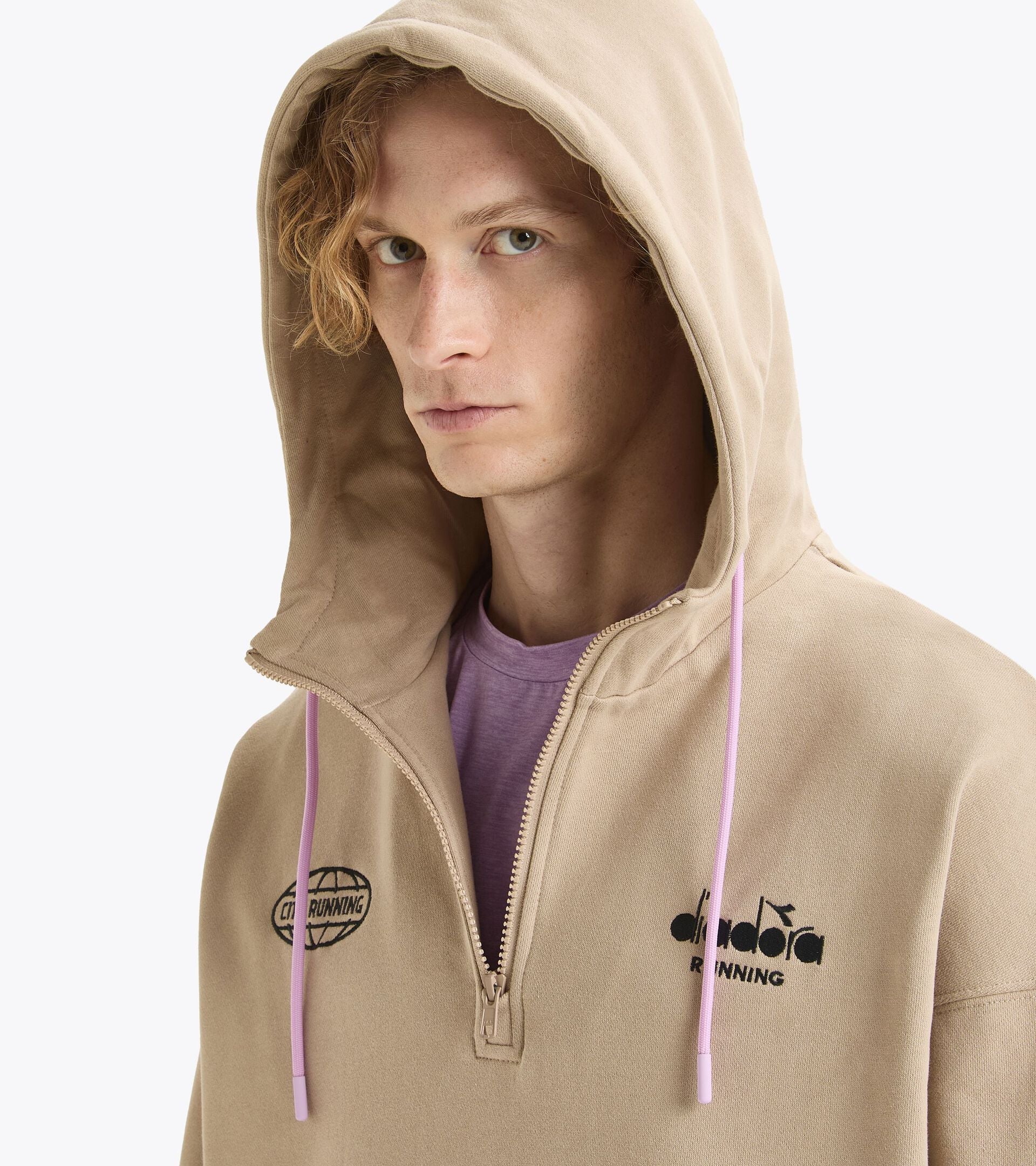 Hoodie HZ Mill City gender-neutral Italian-made sweatshirt with front kangaroo pocket.