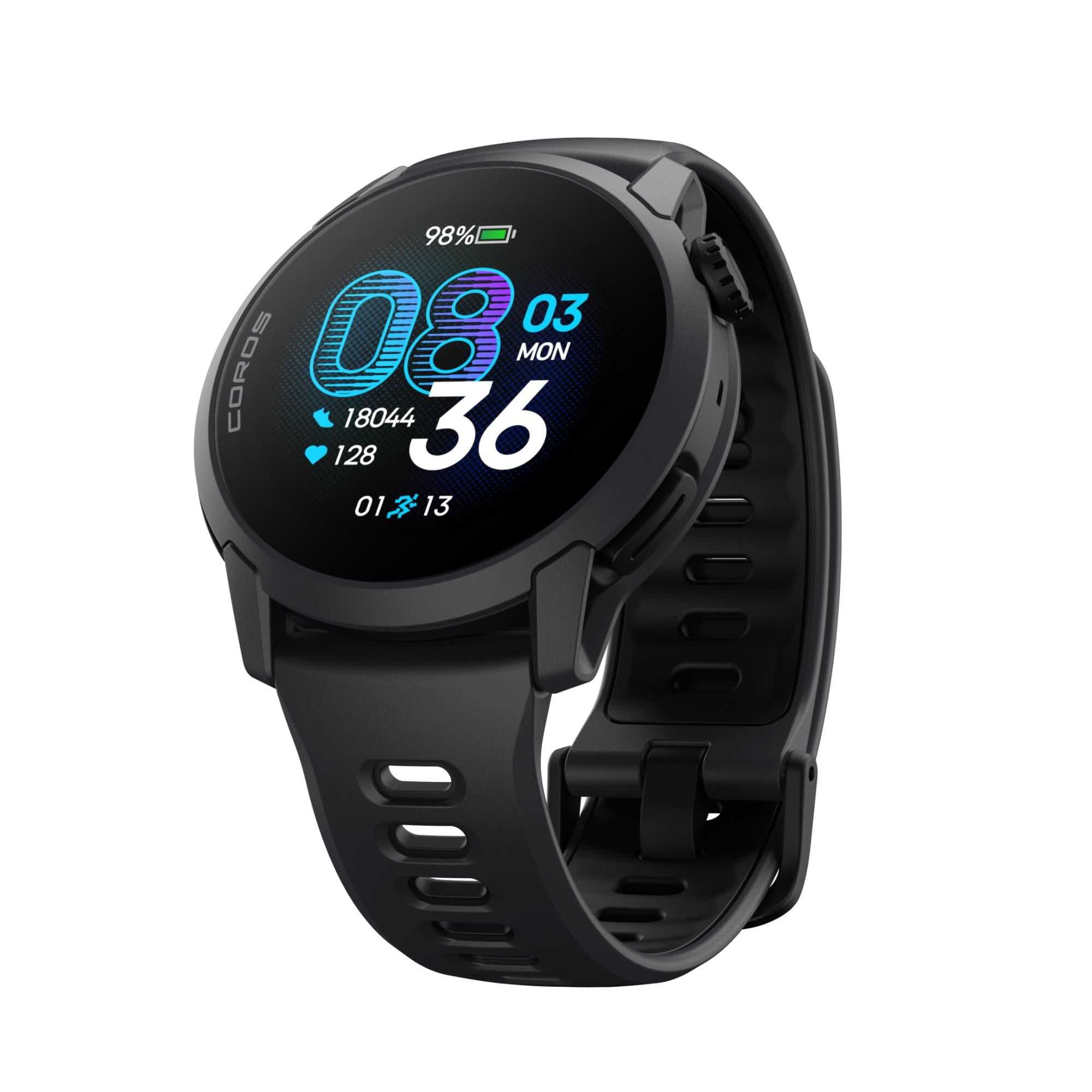 COROS PACE 4 GPS sports watch black with silicone strap - Black/Silicone