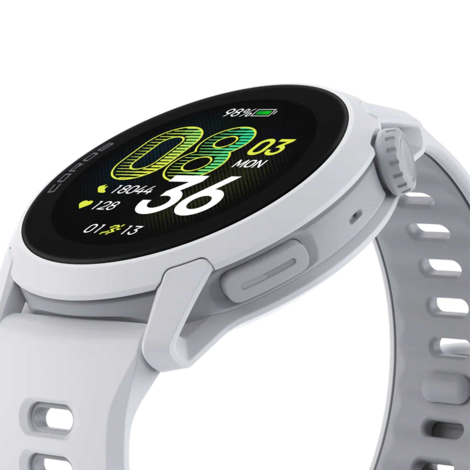 COROS PACE 4 GPS sports watch with Silicone strap - White/Silicone