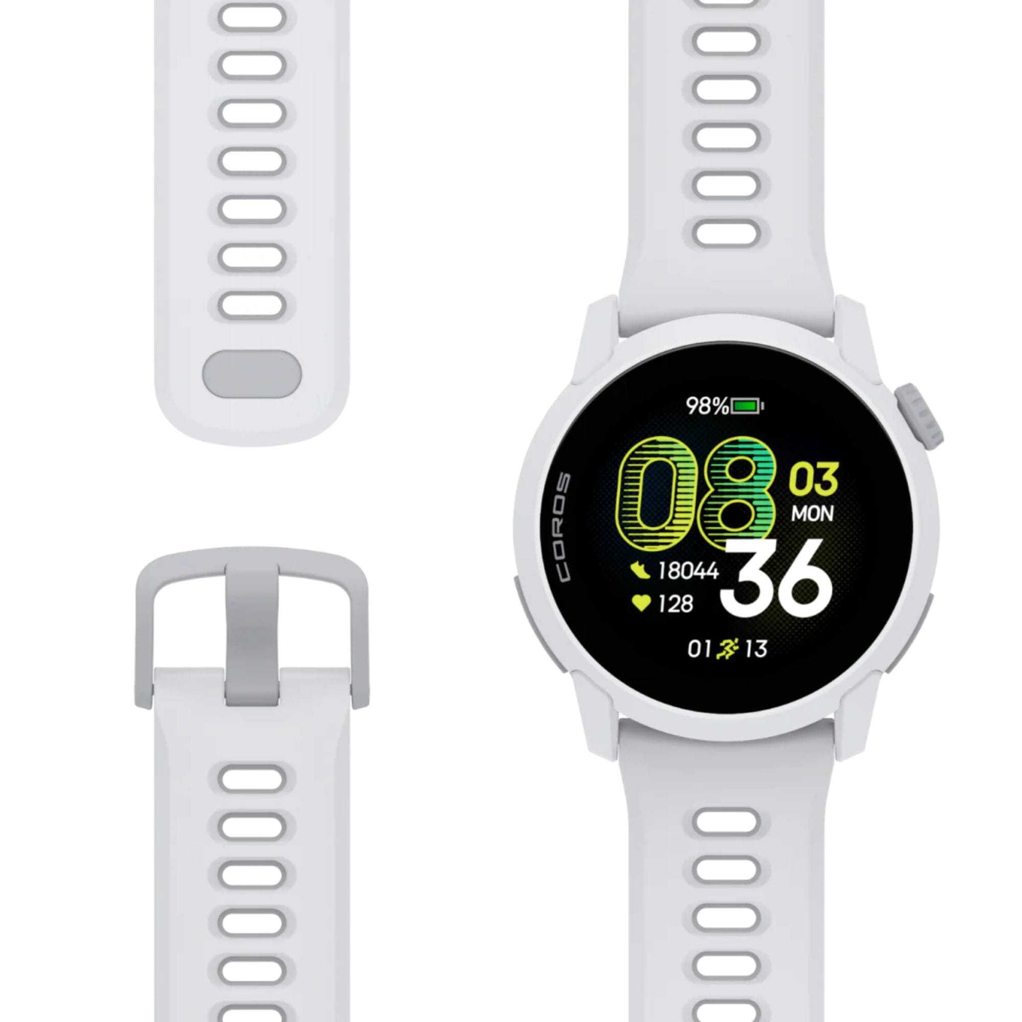COROS PACE 4 GPS sports watch with Silicone strap - White/Silicone