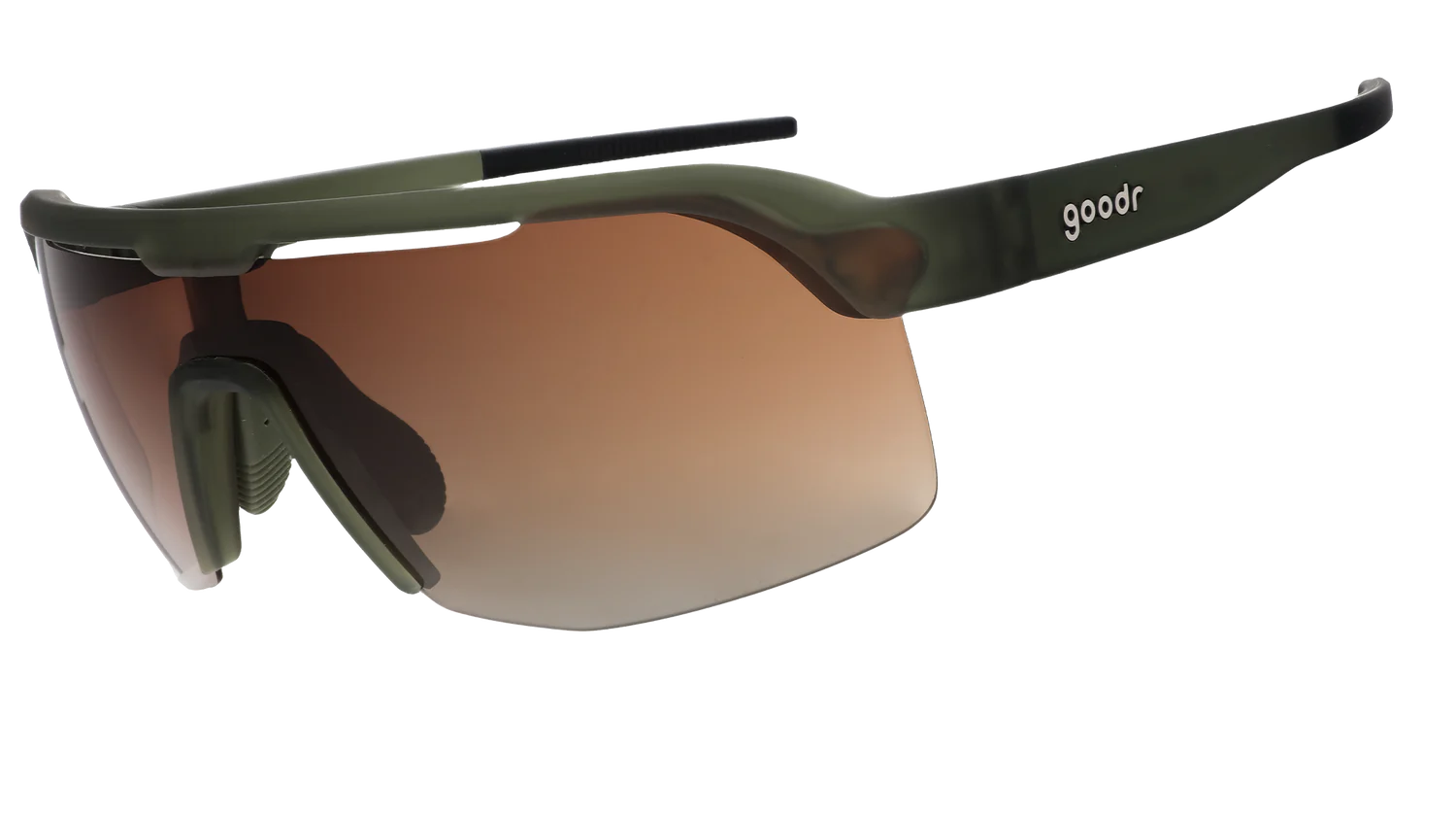 Stylish sunglasses titled "The Jungle is my Gym" with a green frame and orange lenses.