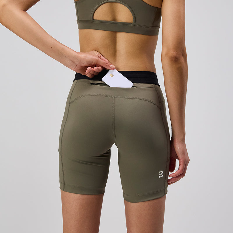 Stamina™ 7" Women's Compression Shorts - Fatigue