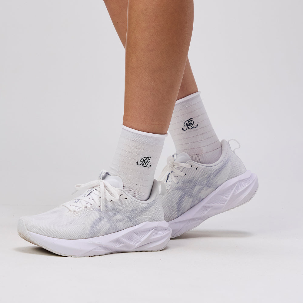 Grid Knit™ Socks - White with Black - 2 Pack, featuring COOLMAX™ technology for moisture-wicking and comfort.