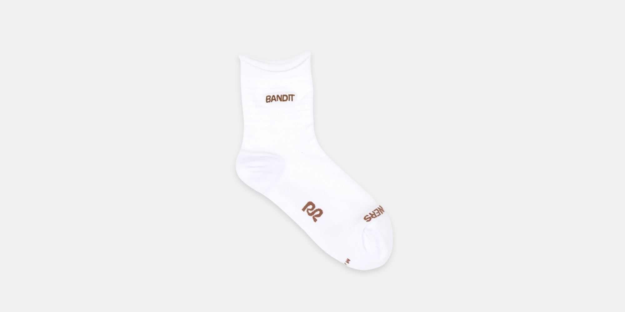 White Grid Knit™ Run Socks with Baked Clay accents, sweat-wicking design.
