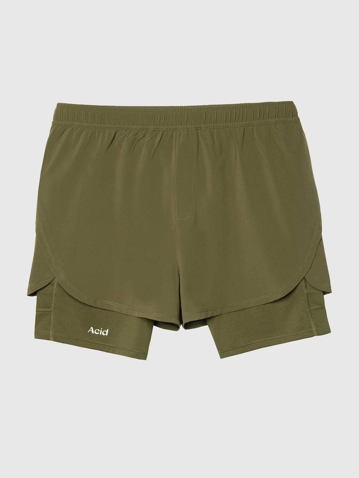 2-in-1 Shorts - Dark Olive