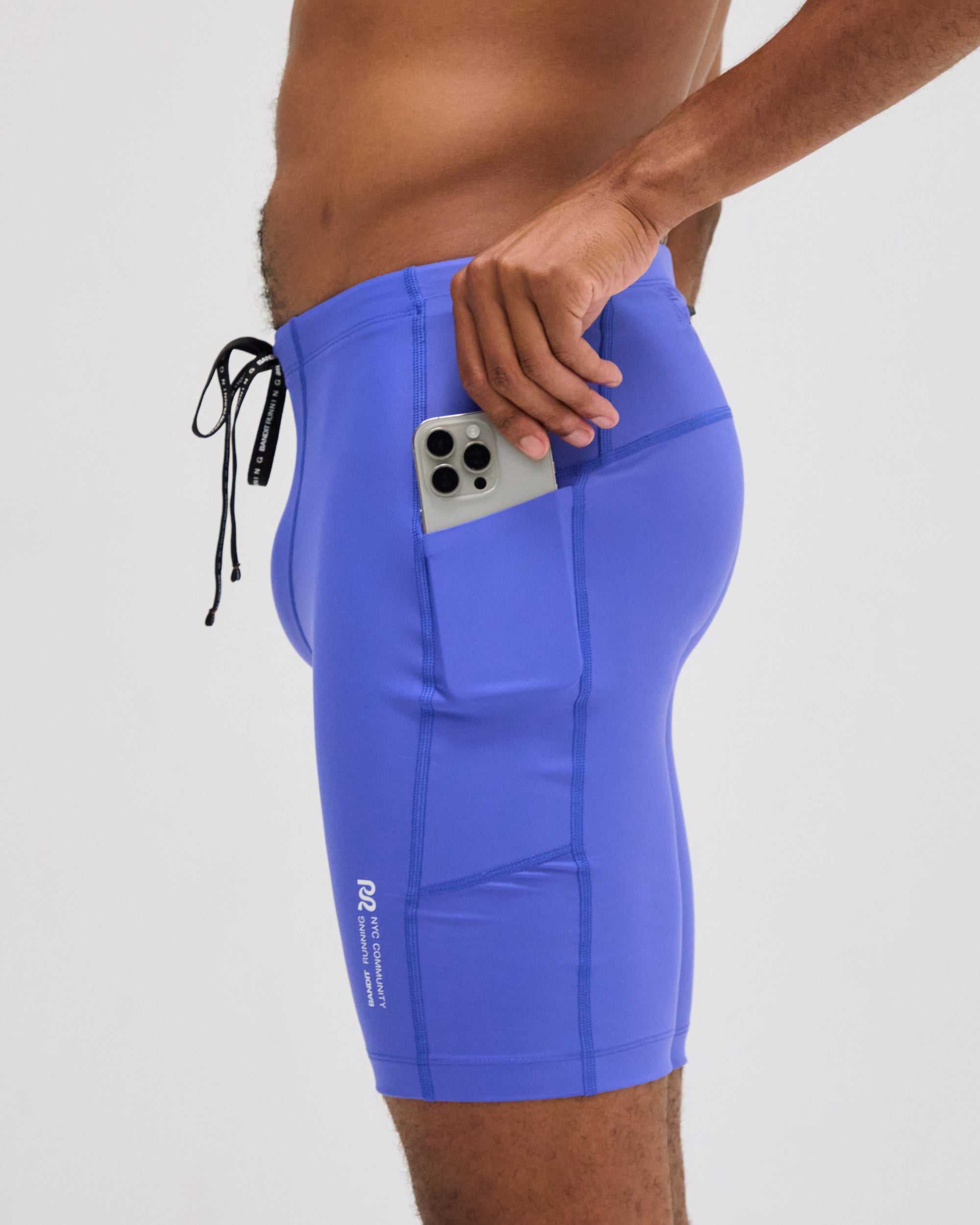 Superbeam™ 7 Pocket Half Tights - Deep Peri Blue