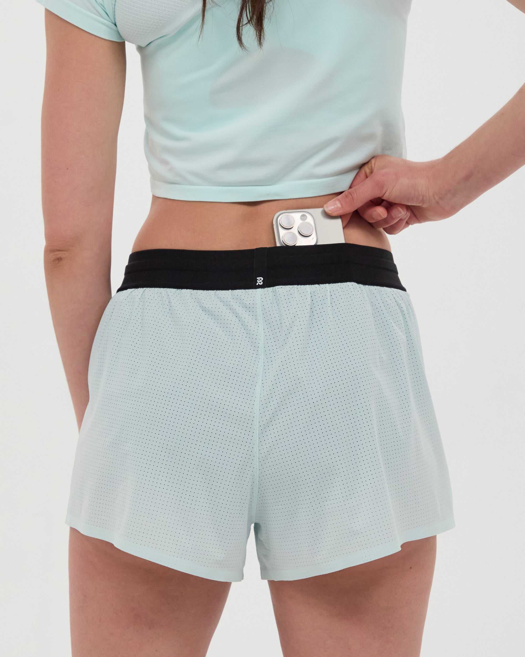 Women's Vento™ 3" Split Short - Minty Blue