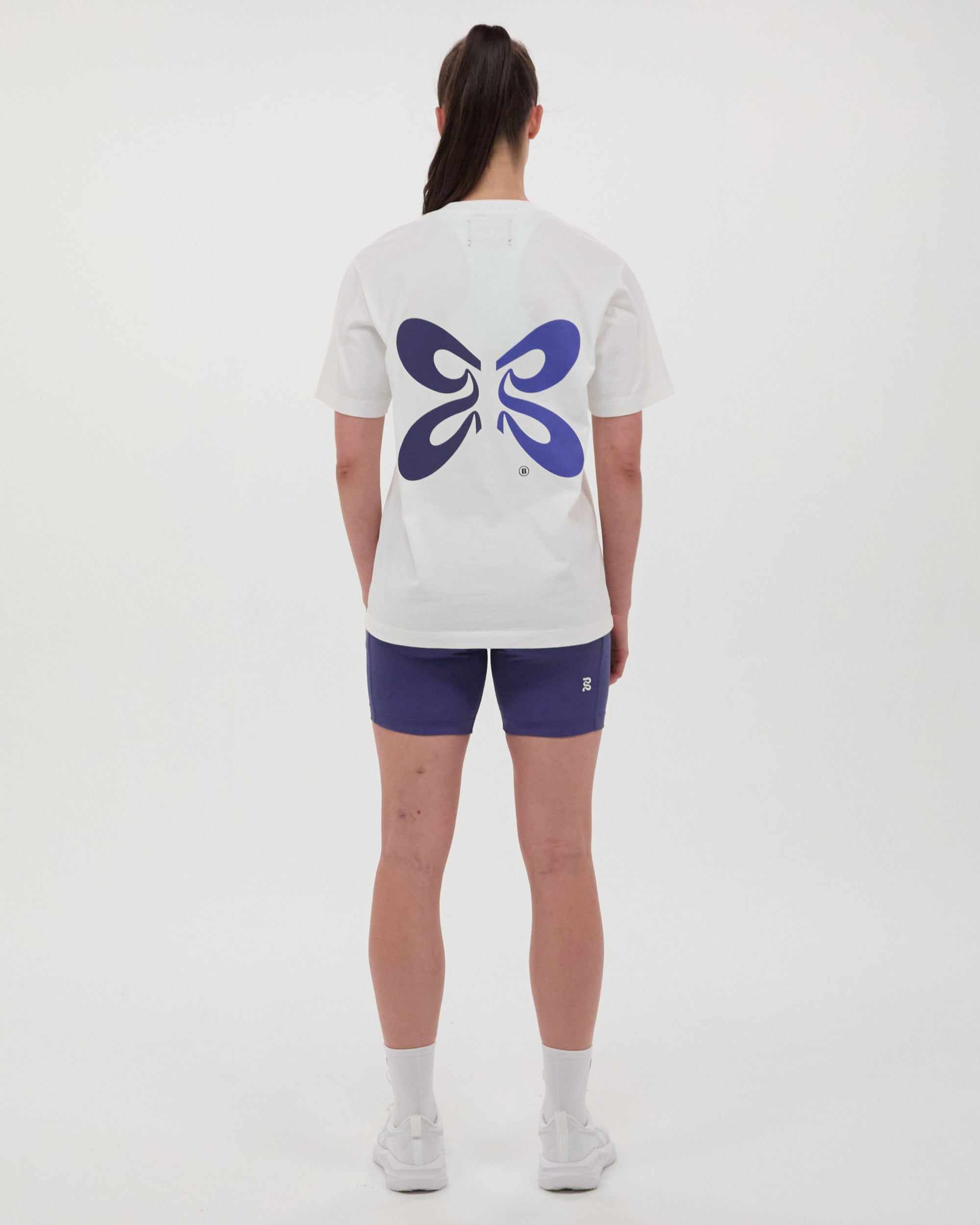 "Butterfly" Cotton Tee, Unisex - White