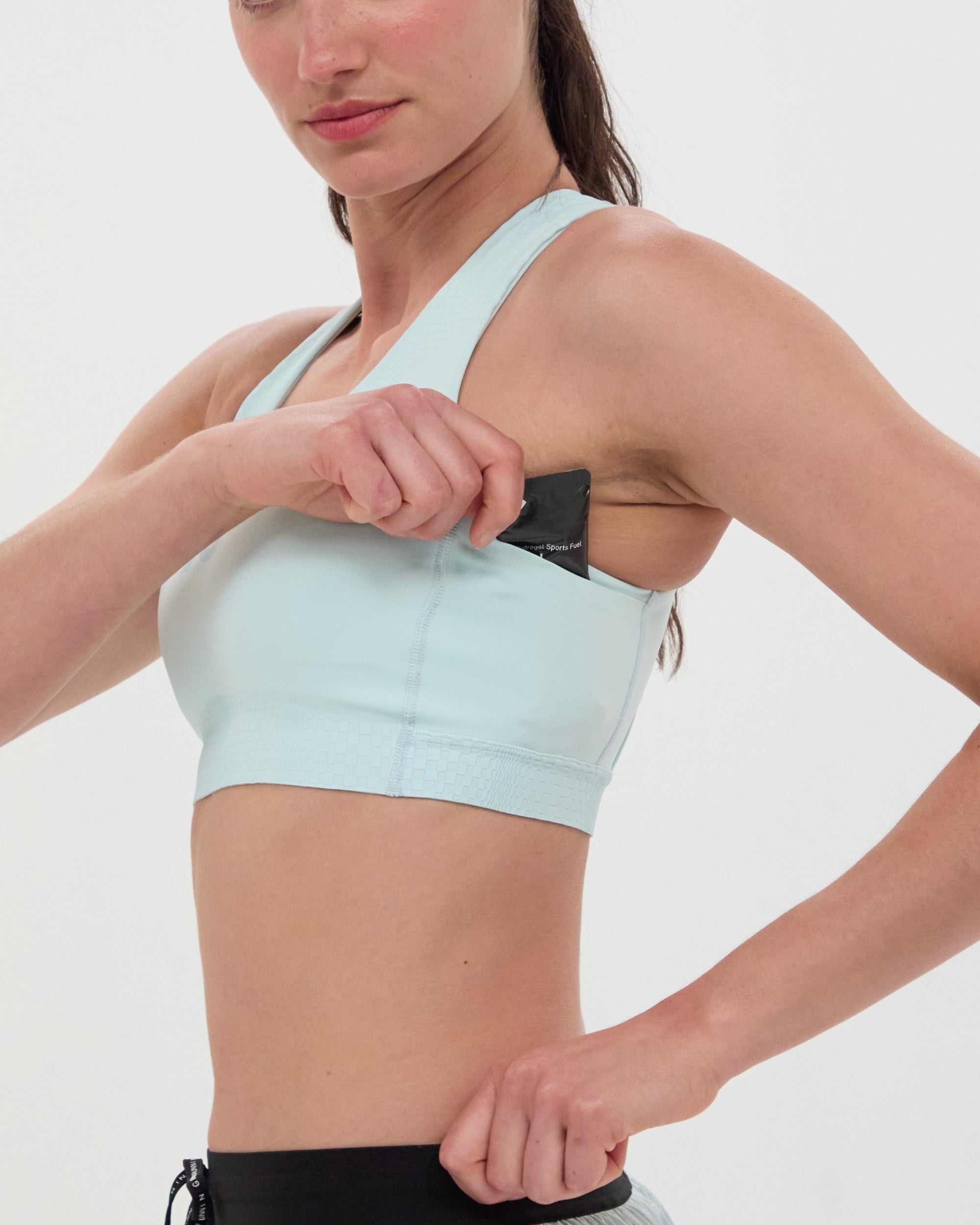 Stamina™ Scoop Neck Run Bra - Minty Blue