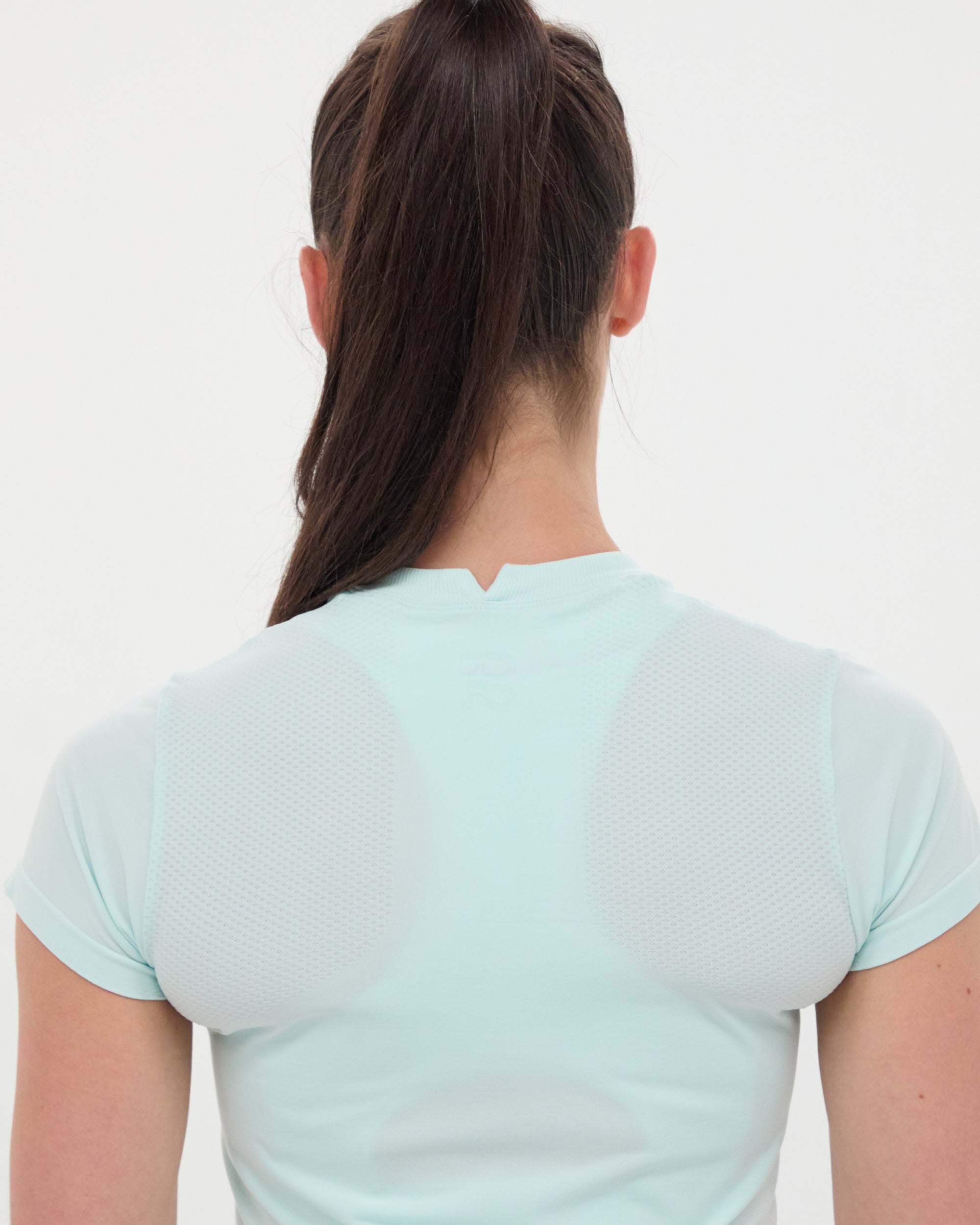 Women's Mercury Seamless™ Crop Tee - Minty Blue