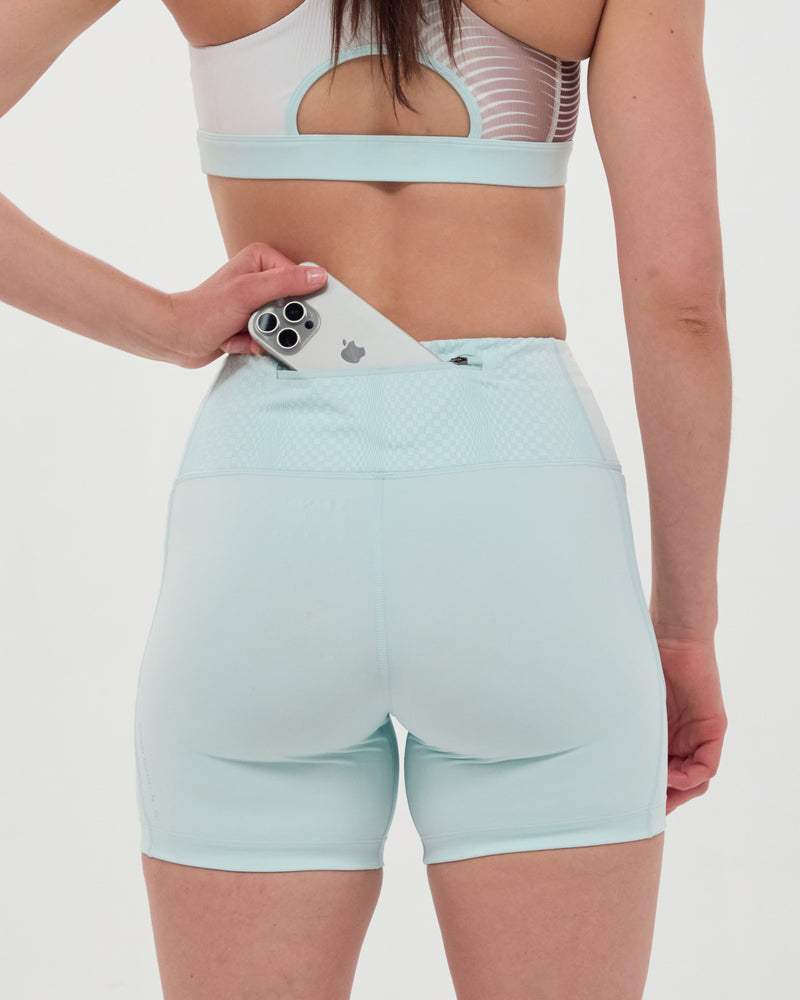 Stamina™ High Waist 5" Compression - Minty Blue