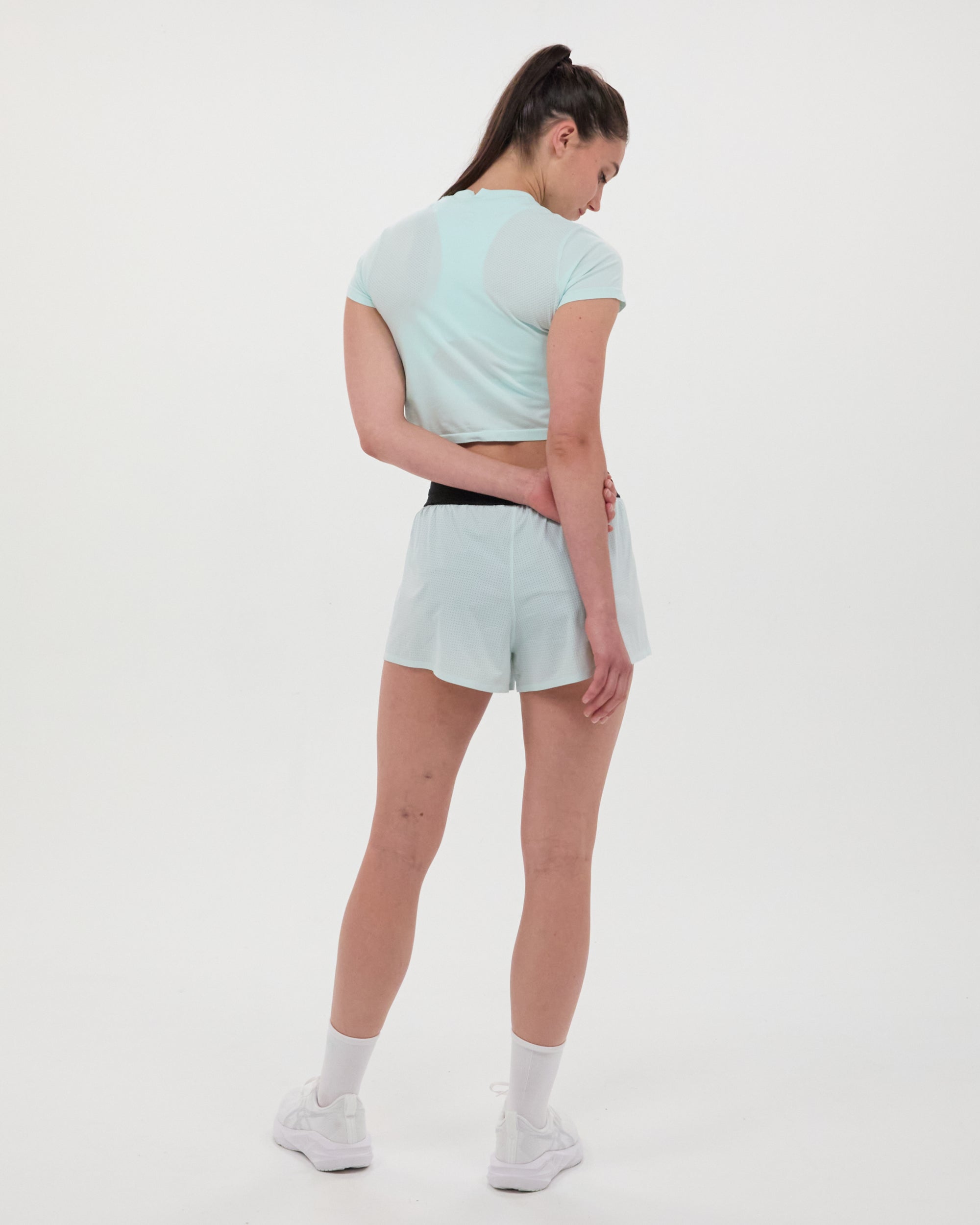 Women's Mercury Seamless™ Crop Tee - Minty Blue