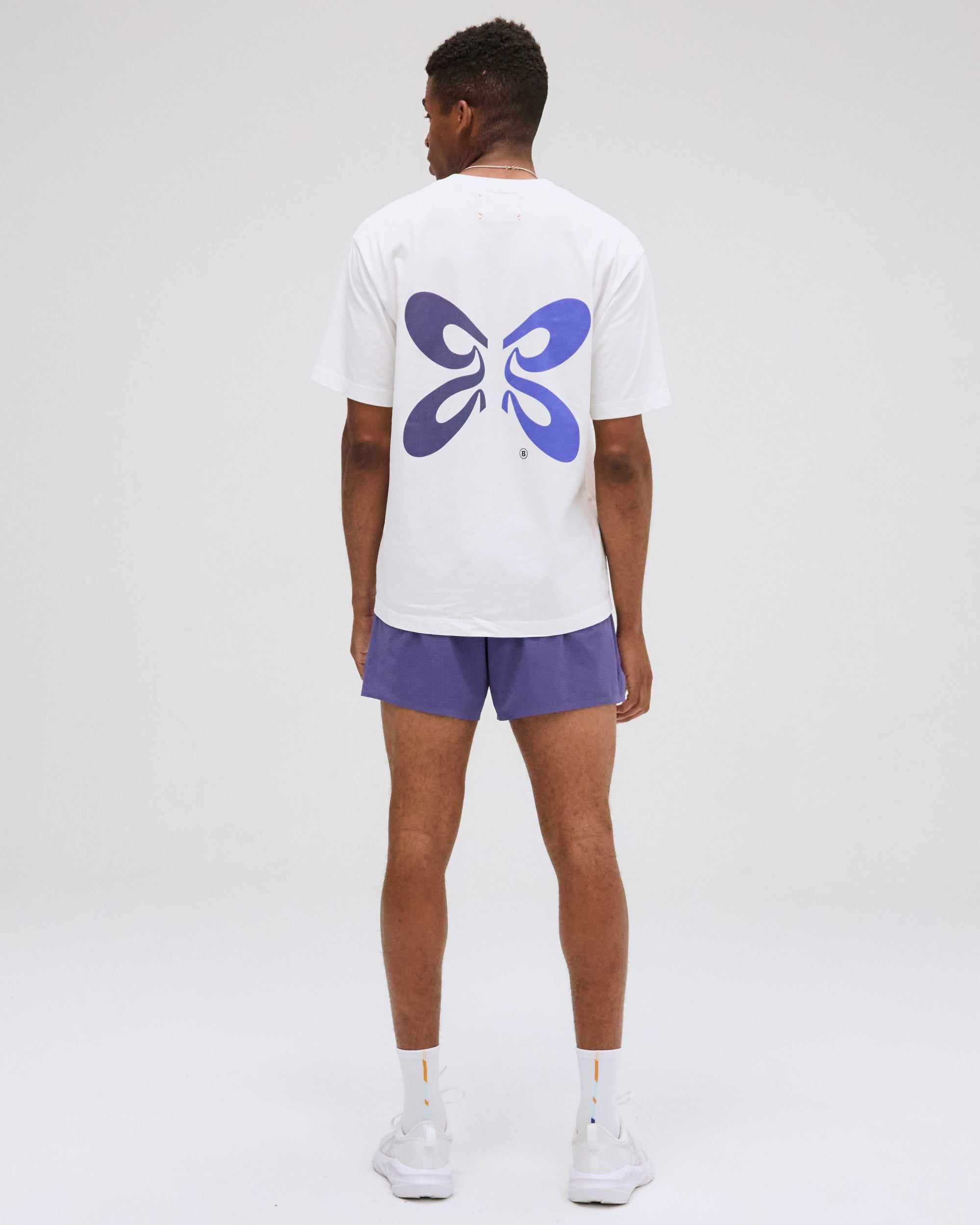 "Butterfly" Cotton Tee, Unisex - White