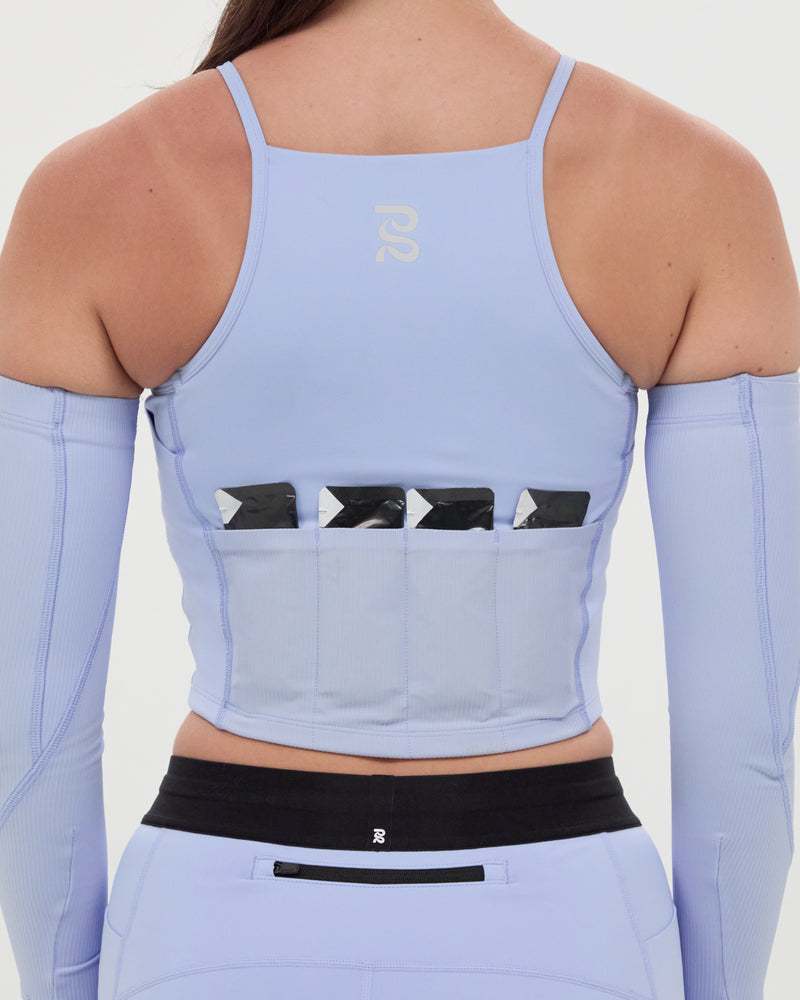 Stamina™ 7 Pocket Nova Crop in Breeze Blue showing back pocket details.