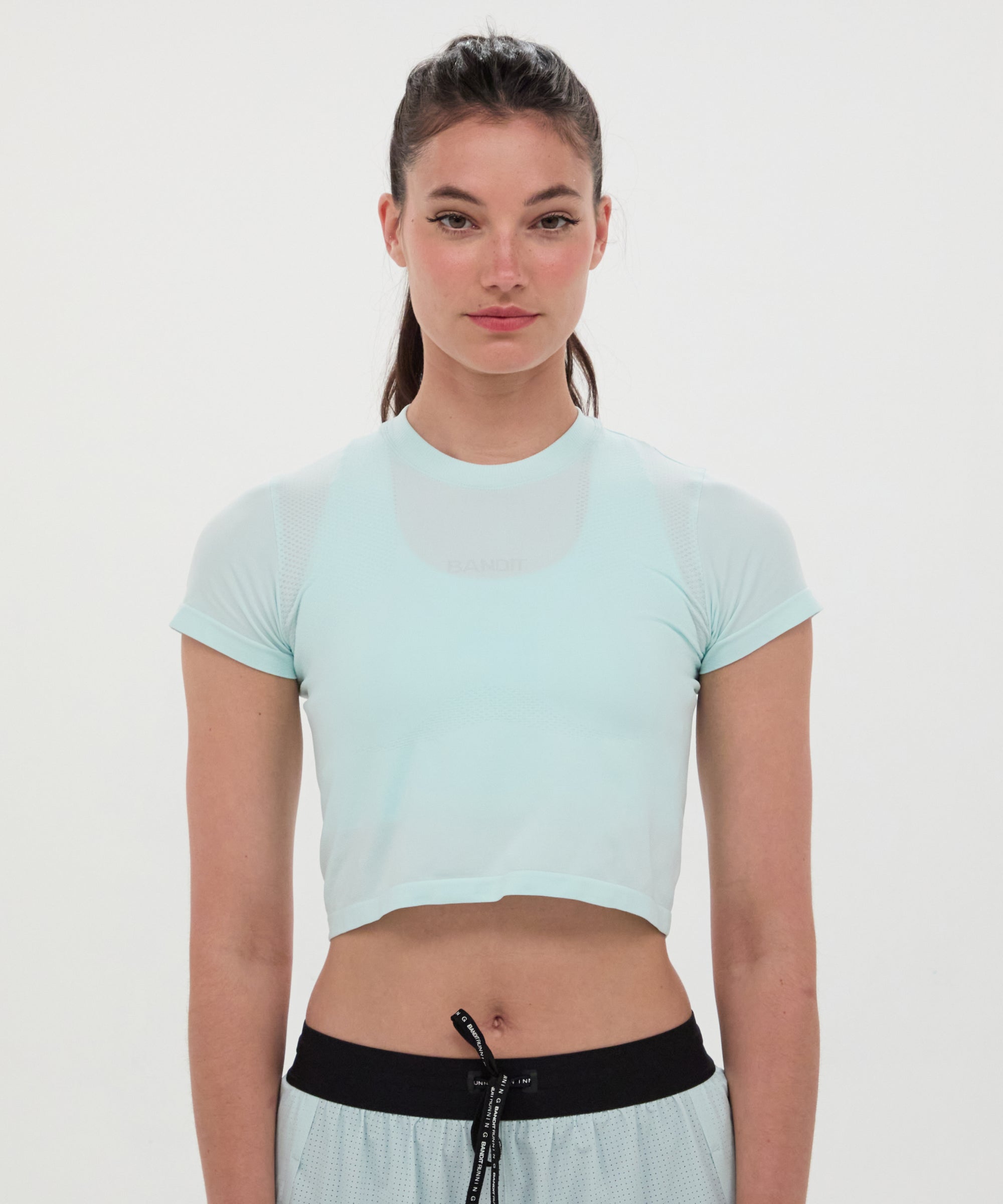 Women's Mercury Seamless™ Crop Tee - Minty Blue