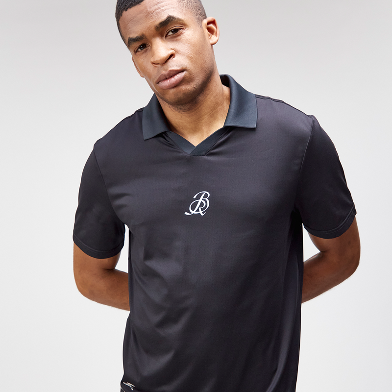 NanoMesh™ Collared Performance Tee - Black