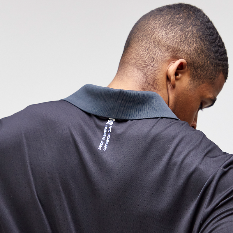 NanoMesh™ Collared Performance Tee - Black