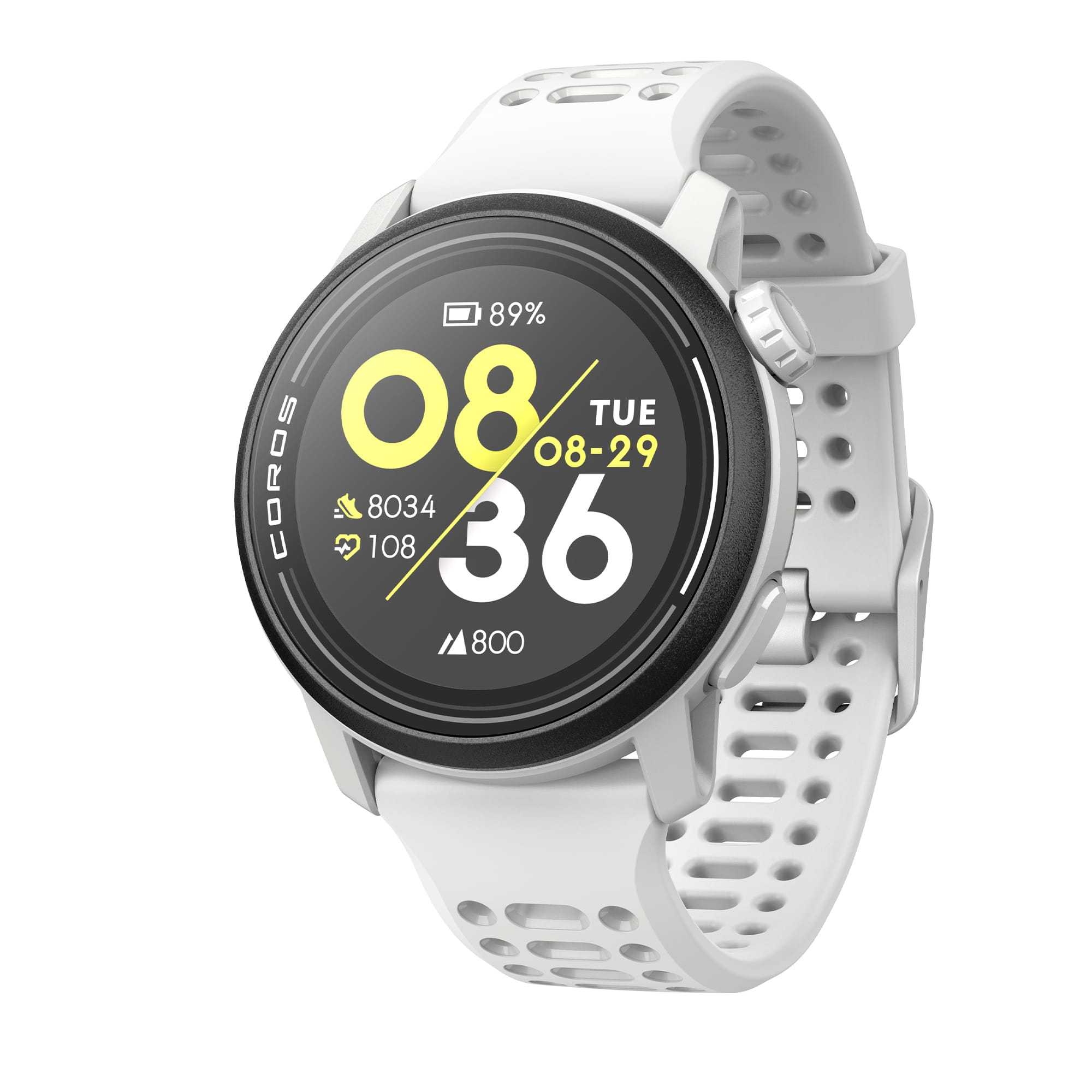 COROS PACE 3 - WHITE Silicon: Precise GPS Sports Watch – Flat