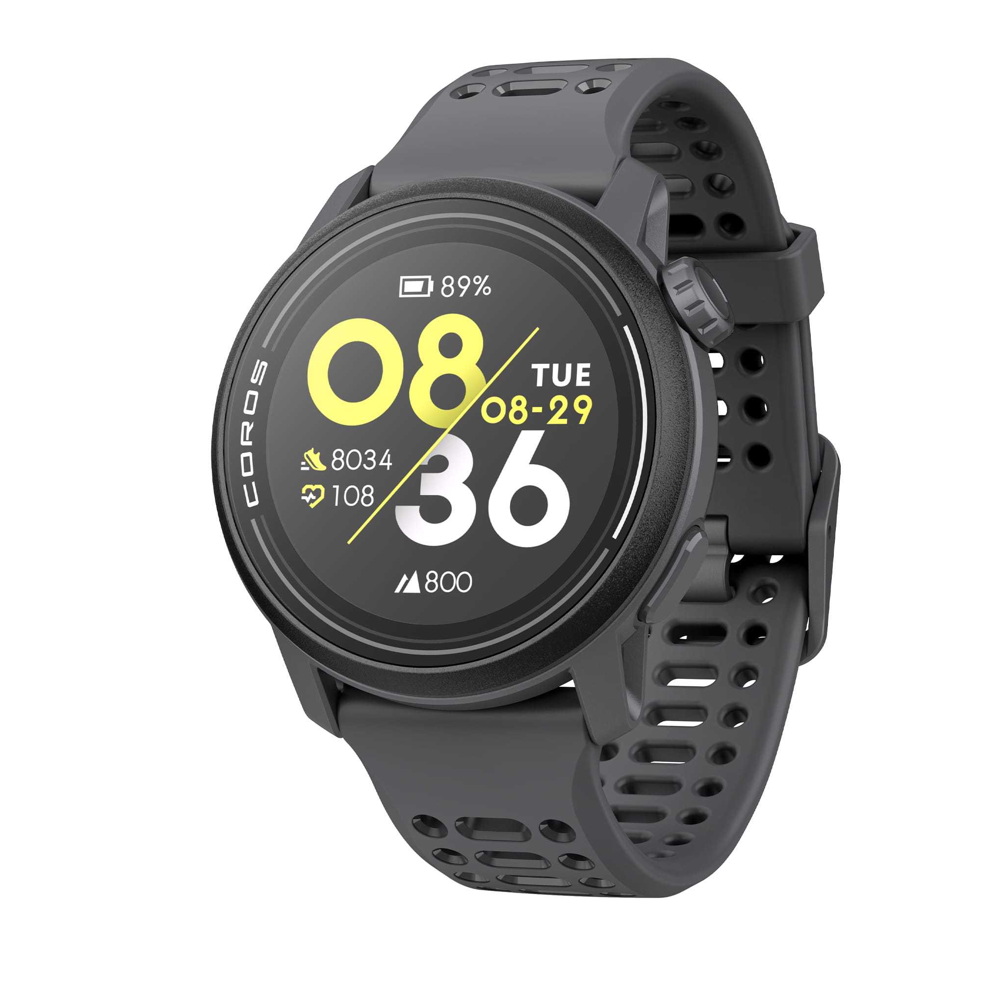COROS PACE 3 - BLACK Silicon GPS sports watch with silicone strap and modern display.