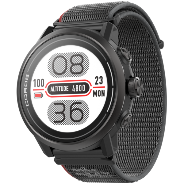 COROS APEX 2 - BLACK GPS outdoor watch with sapphire screen and titanium bezel.