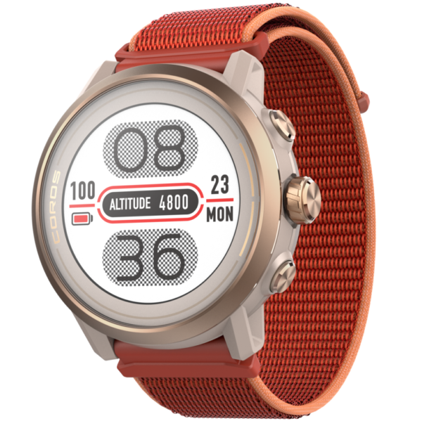 COROS APEX 2 Coral GPS Watch with sapphire screen and titanium bezel