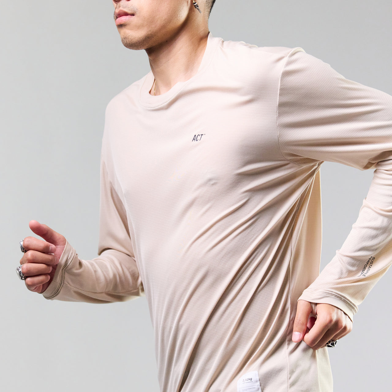 BioPerf / Running T-Shirt / Long Sleeve - Beige
