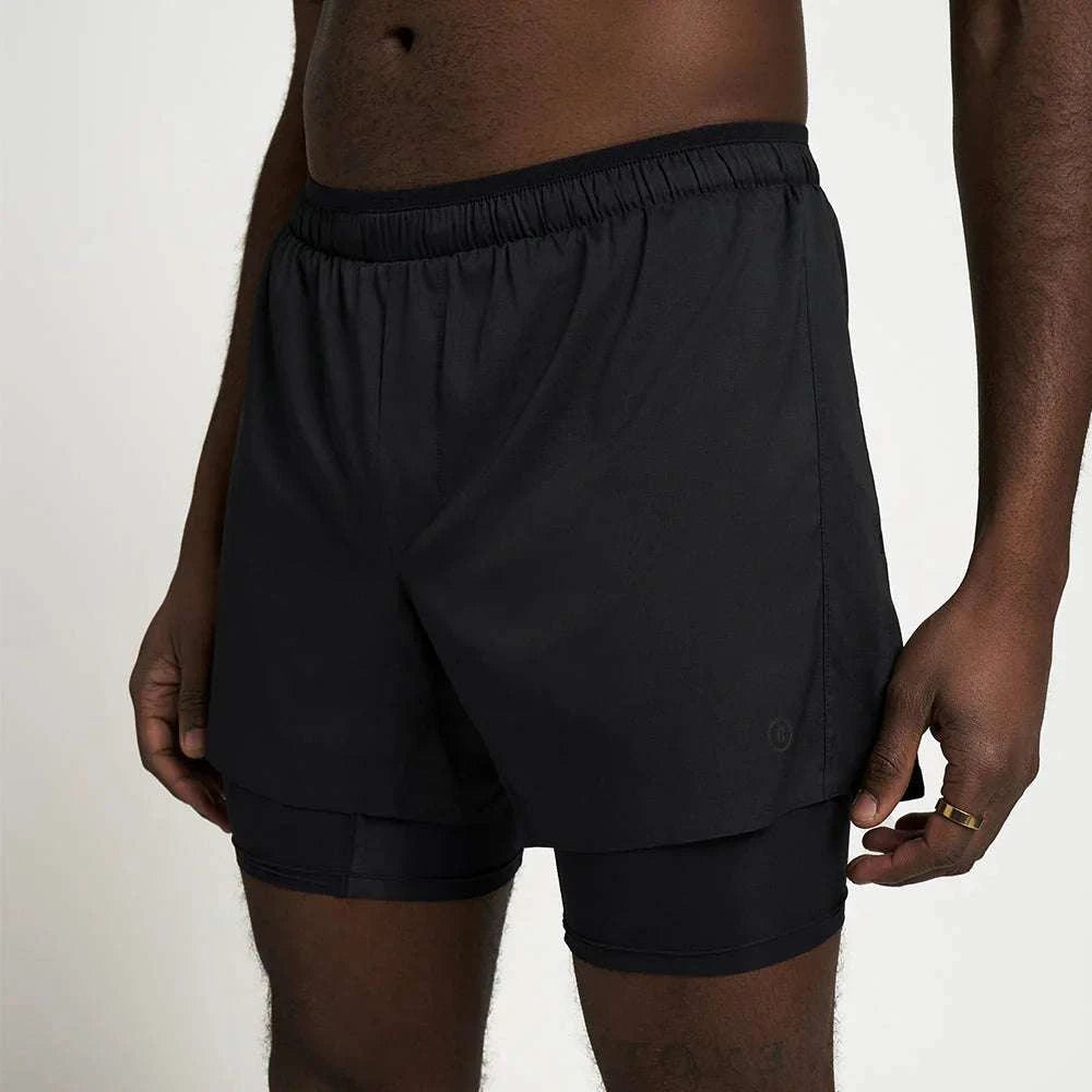 M DLYShort 5" Long Brief - Shadowcast, reflective running shorts with sun protection, cooling wicking fabric, water repellent, integrated pockets, machine washable.