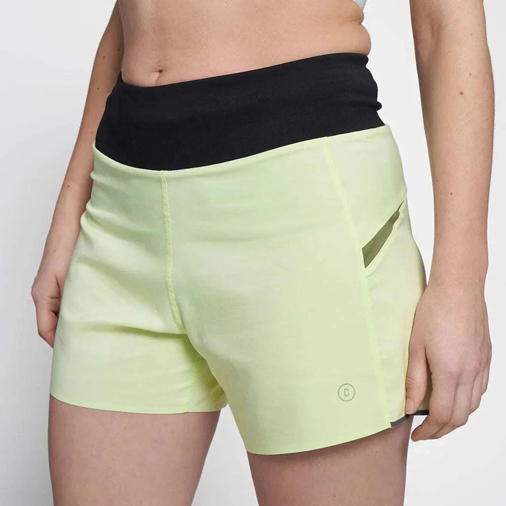 Reflective yellow W TRNShort 4" with sun protection and cooling features.