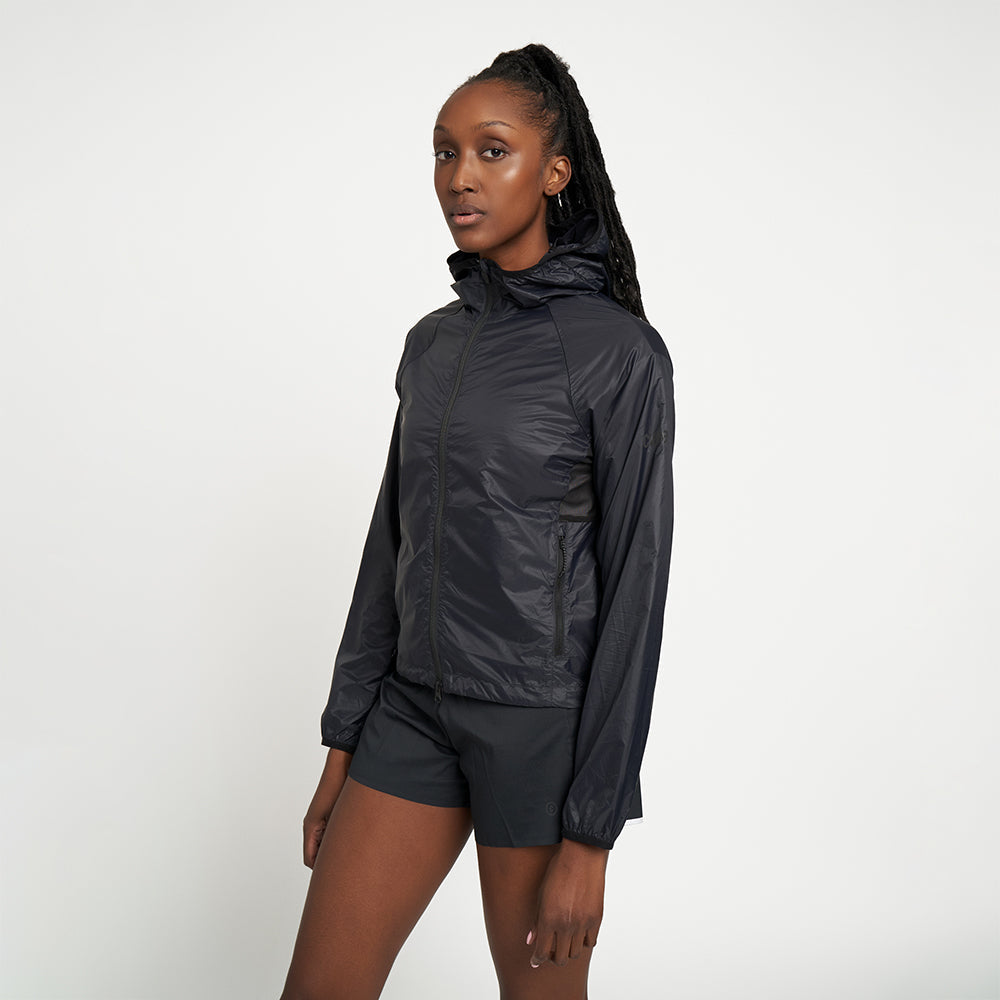 Lightweight VNTJacket in Shadowcast color, designed for wind resistance and enhanced ventilation, featuring reflective detailing for visibility.
