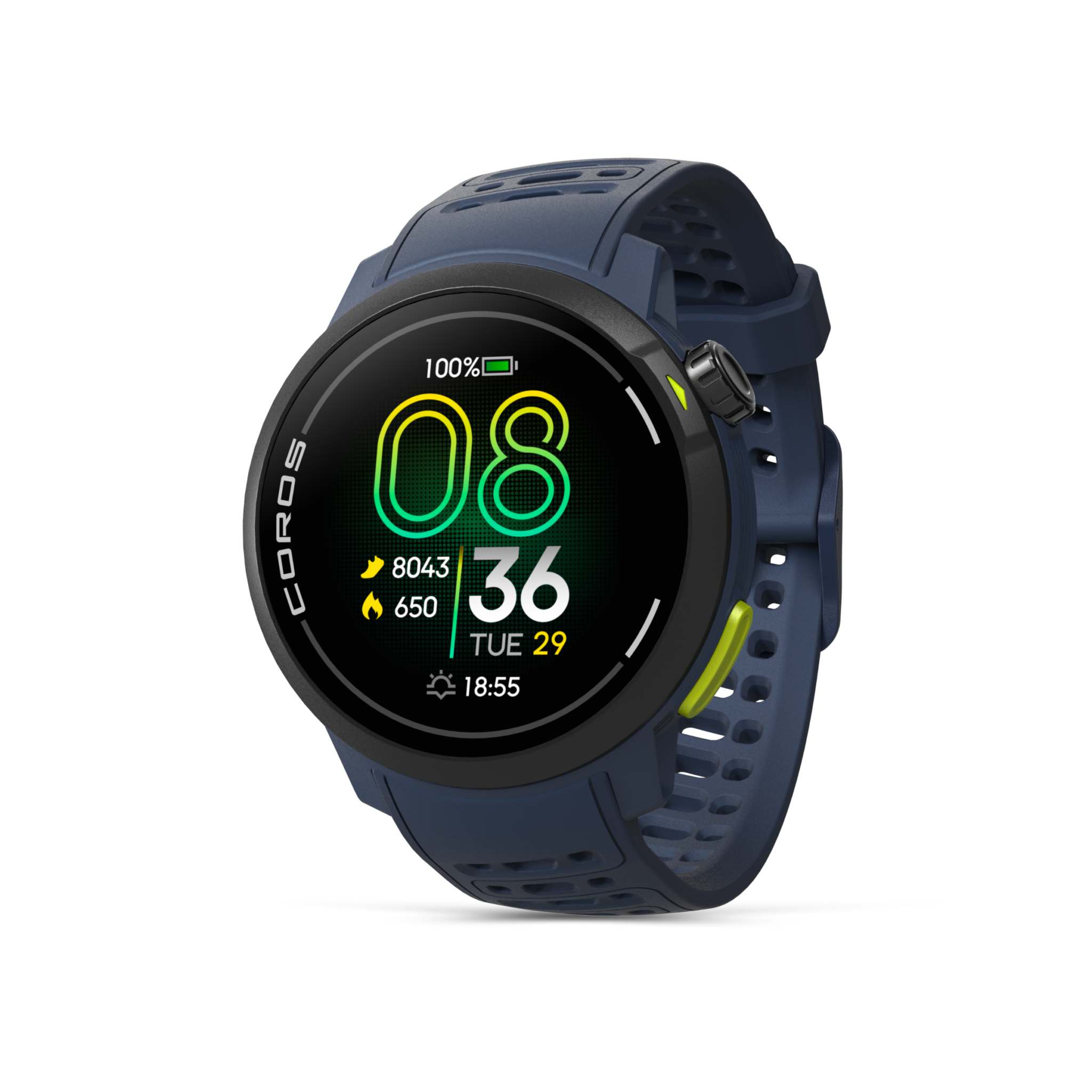 COROS PACE Pro AMOLED GPS running watch with 1.3-inch 1500 nits display and rapid response for high performance running