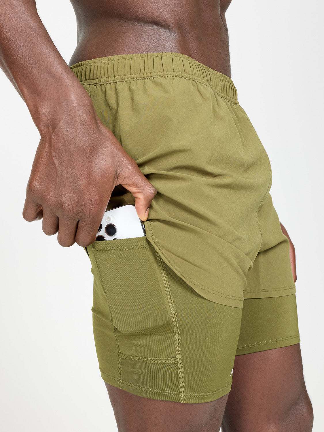 2-in-1 Shorts - Dark Olive