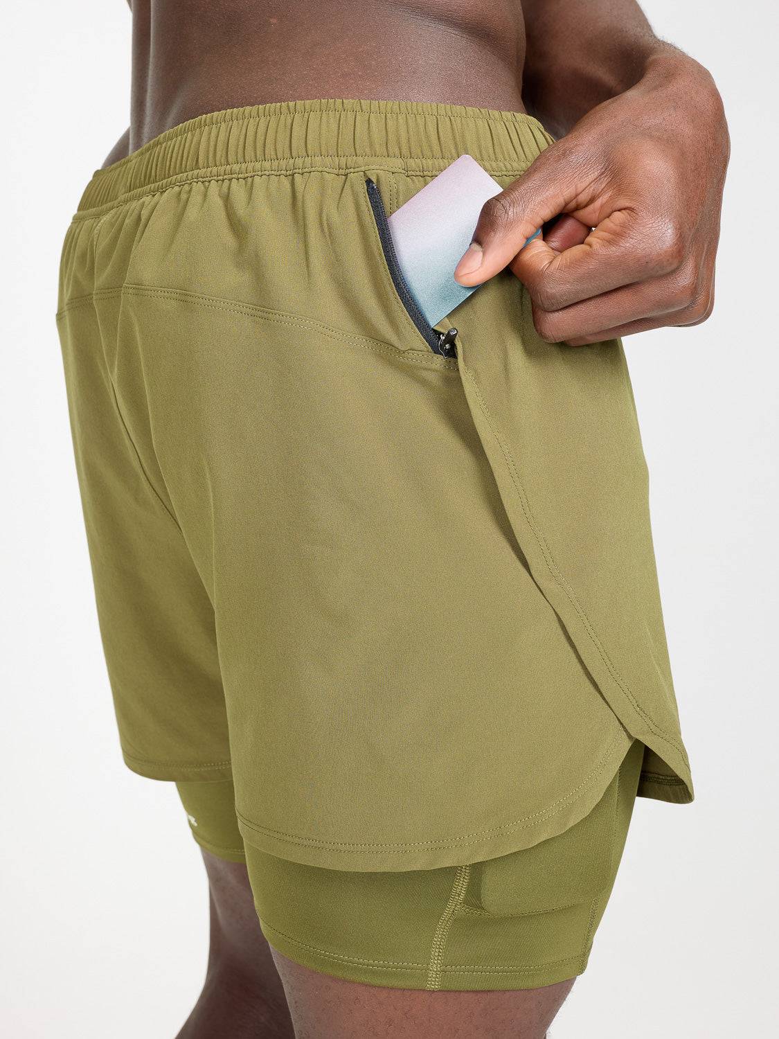 2-in-1 Shorts - Dark Olive