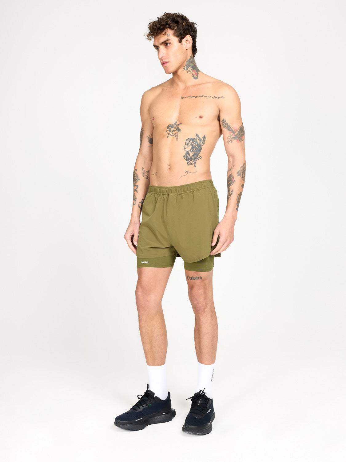 2-in-1 Shorts - Dark Olive