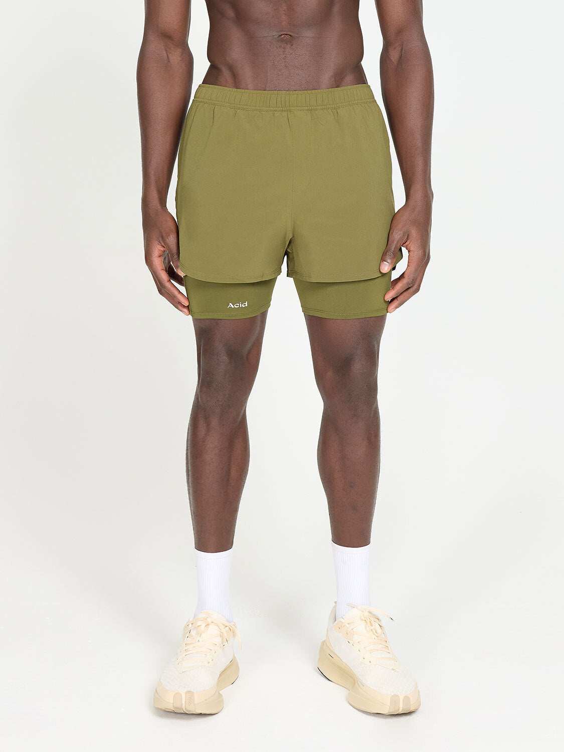 2-in-1 Shorts - Dark Olive