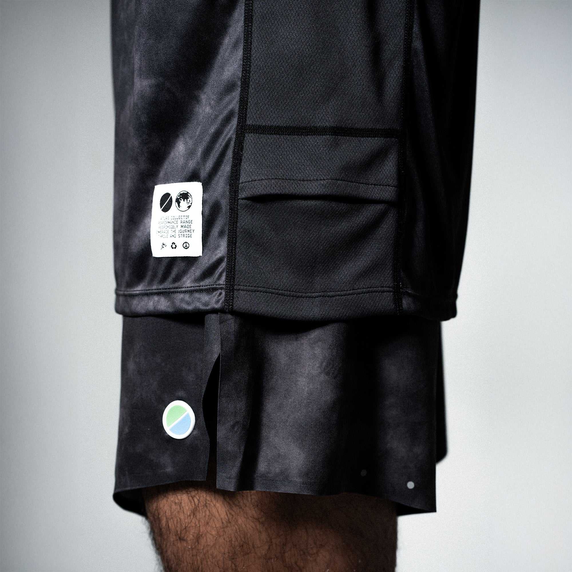 V3 Core Race 3" Shorts Black Tie-Dye