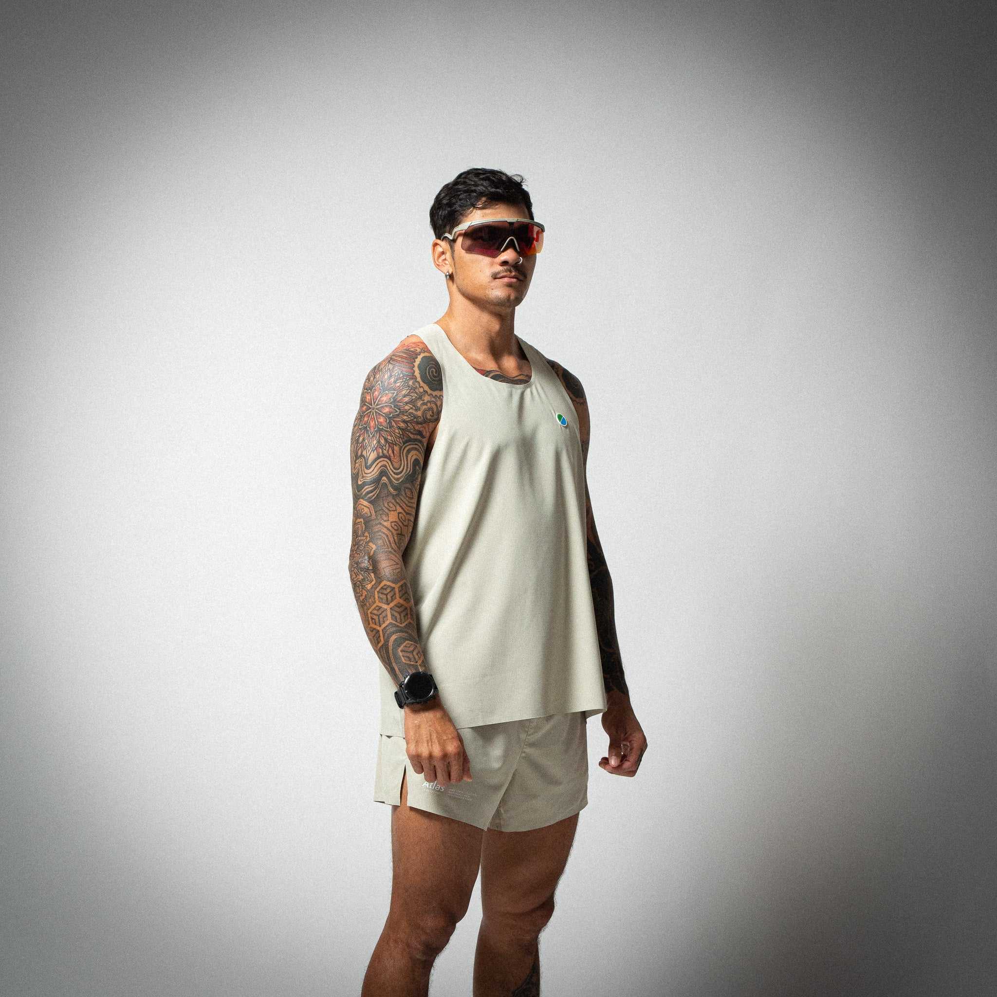 Aeria Fortis Race Tank Beige