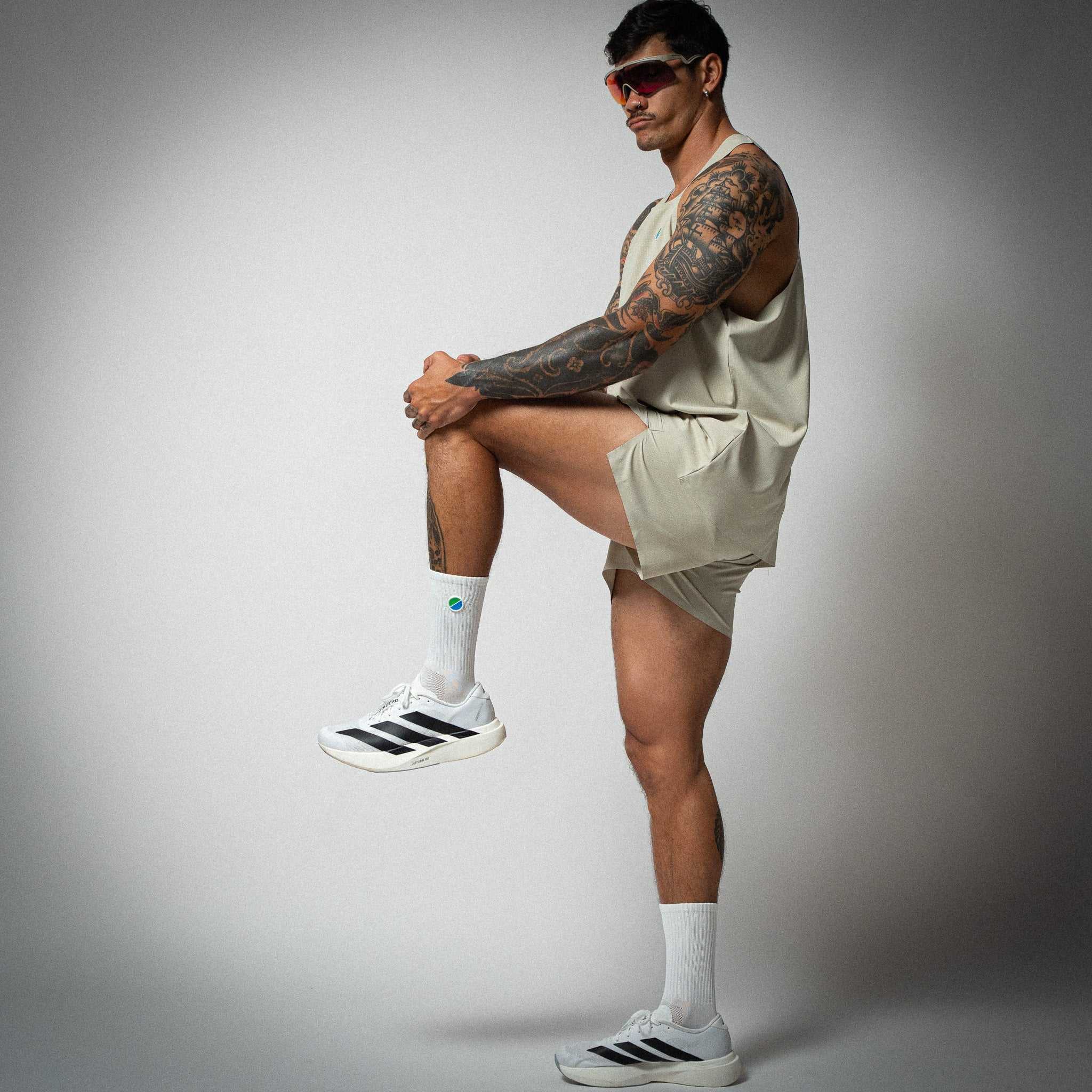 Aeria Fortis Race Tank Beige