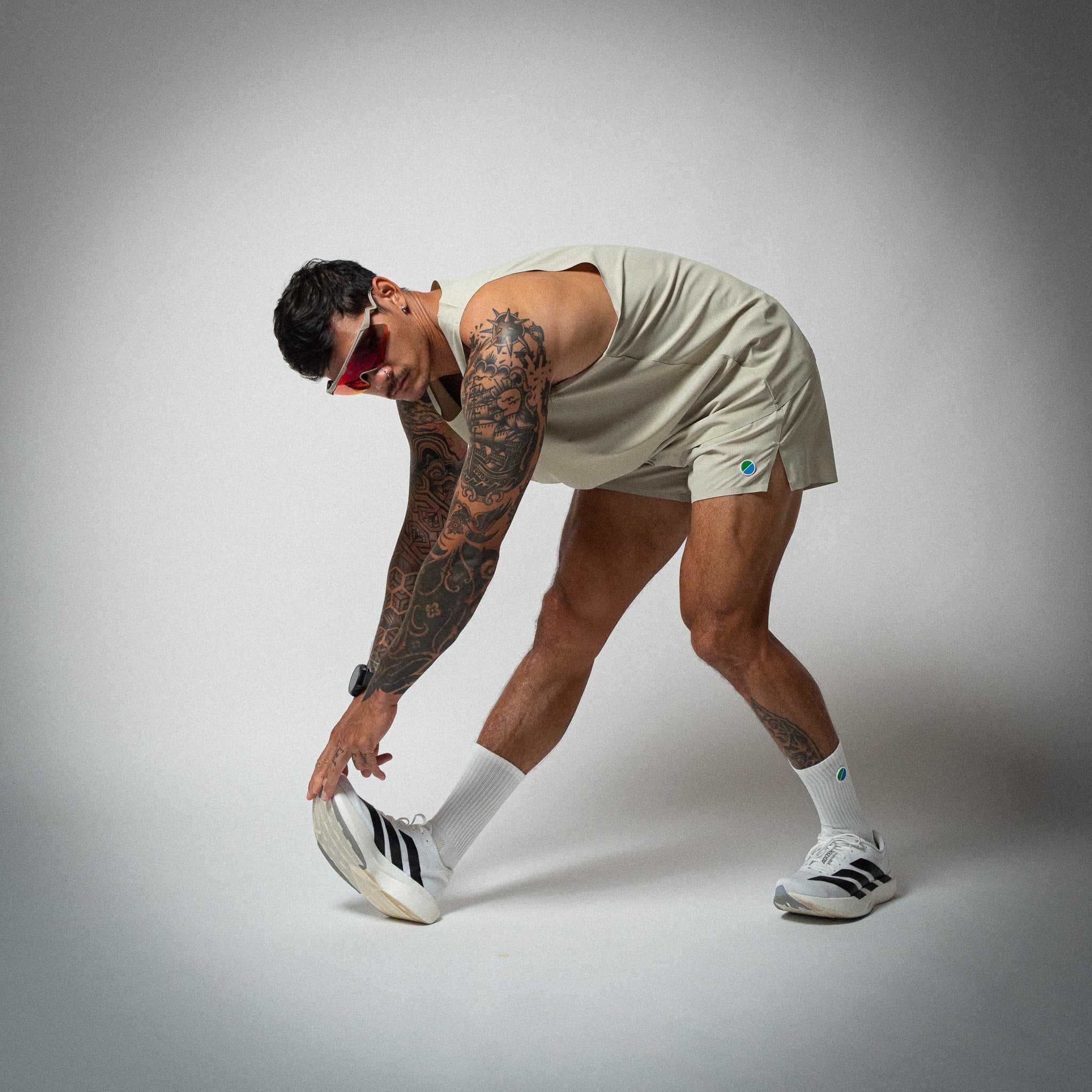 Aeria Fortis 4" Race Shorts Beige