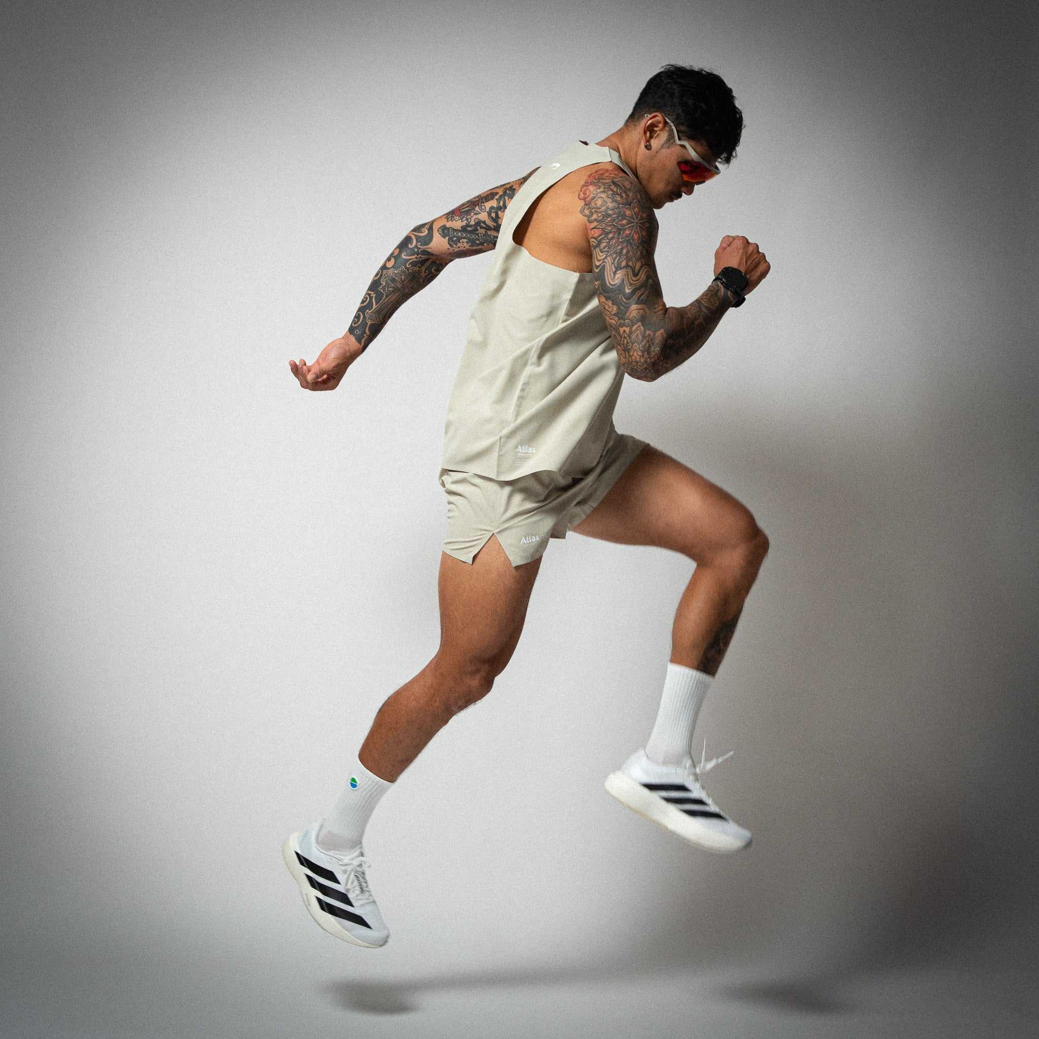 Aeria Fortis Race Tank Beige