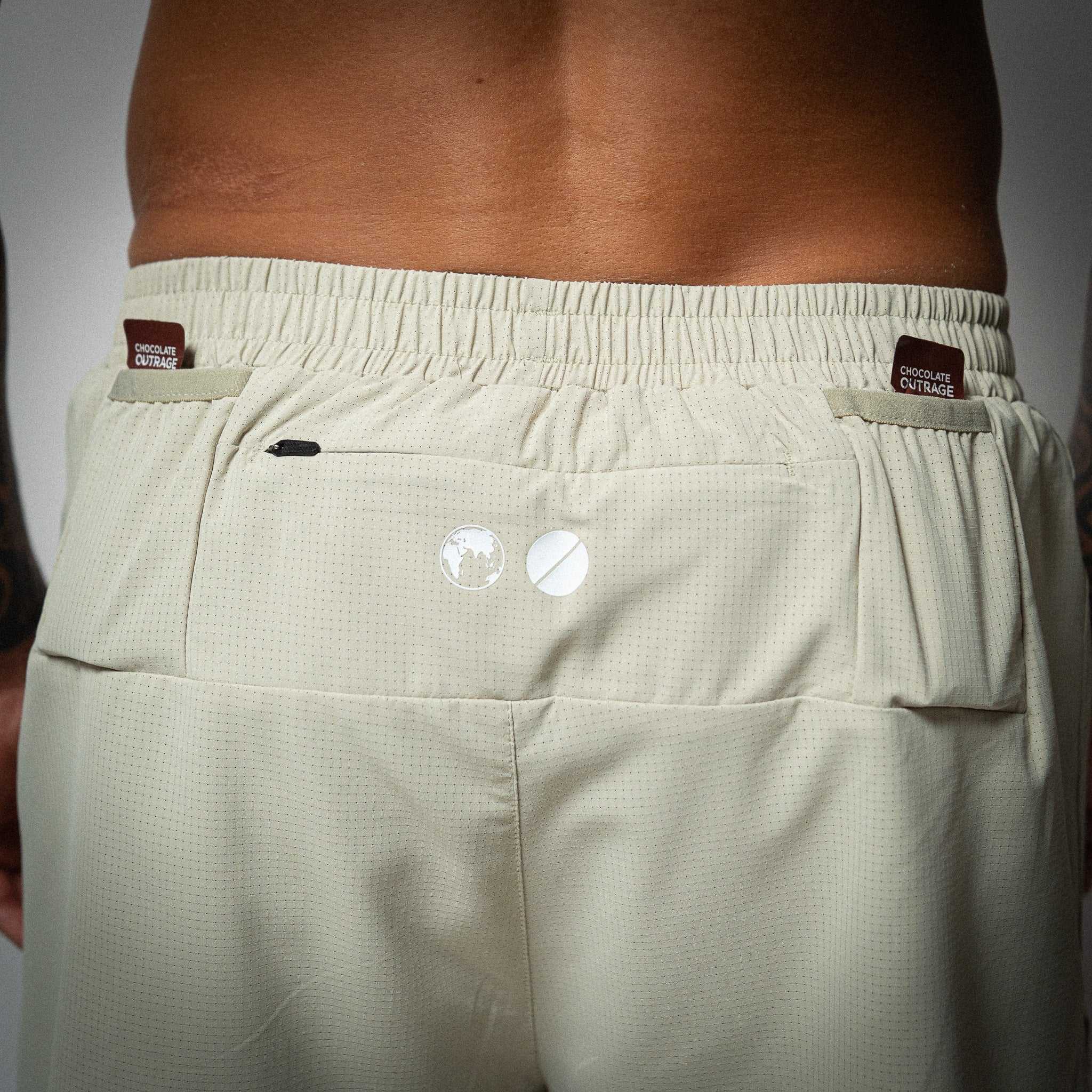 Aeria Fortis 4" Race Shorts Beige