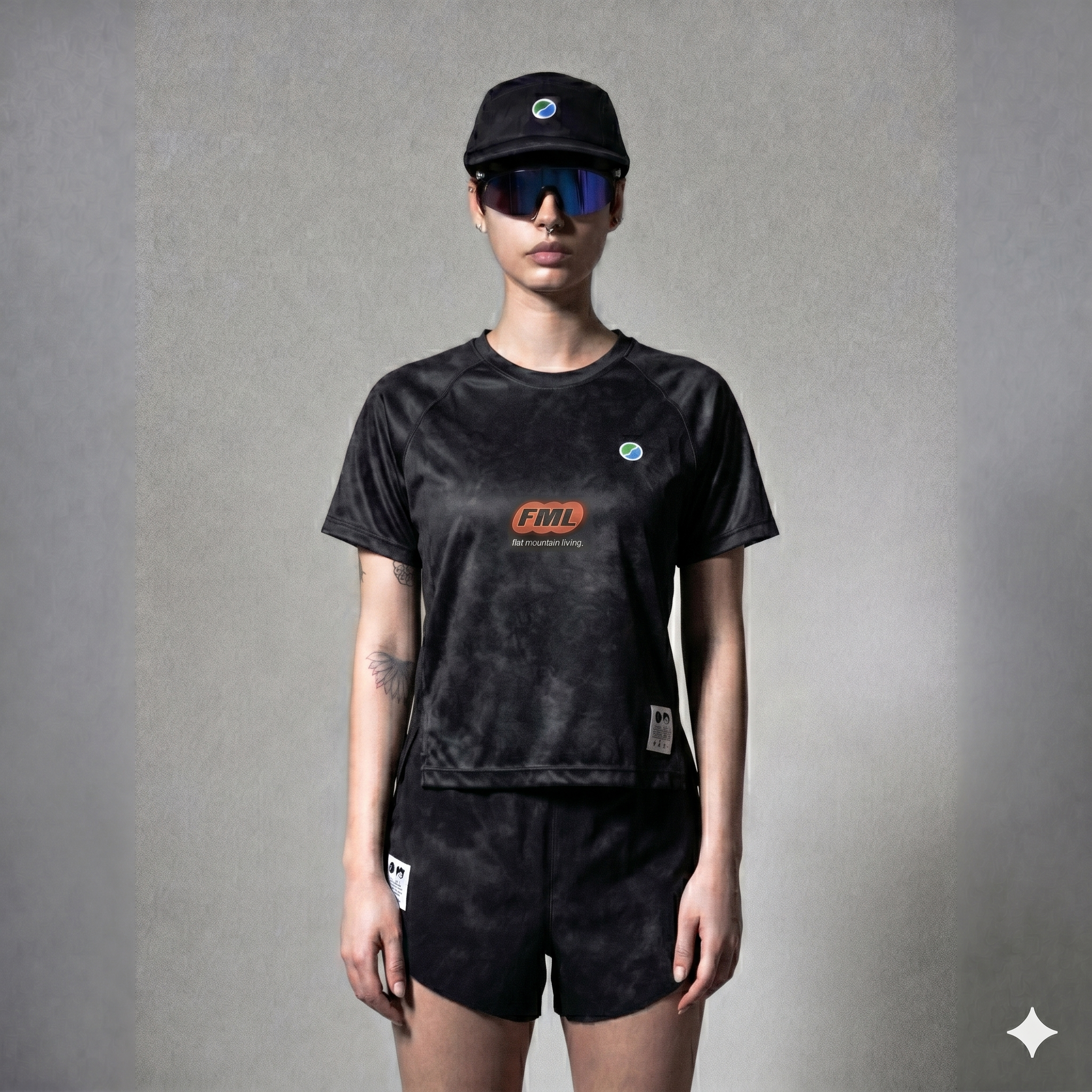 FMLxAtlas WMNS T-Shirt Black Tie-Dye