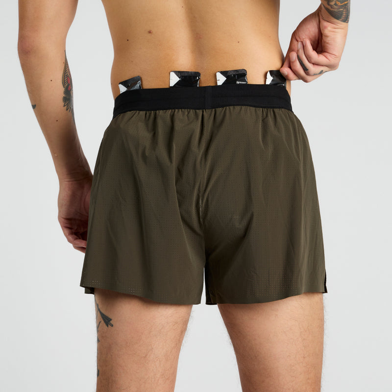 Vento™ Men's 3" Splitty Short with gel-sized pockets and reflective branding.