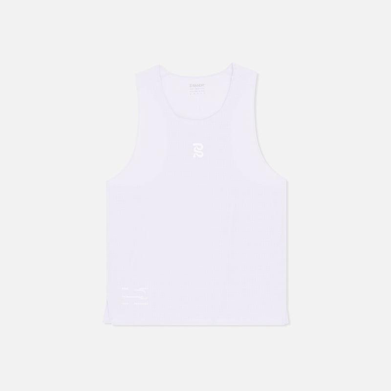 Vento™ Performance Singlet in Light Thistle color, featuring racerback design, bonded finishes, and reflective graphic.