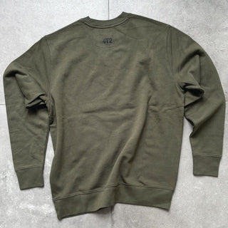 sweater, get lost, army green.