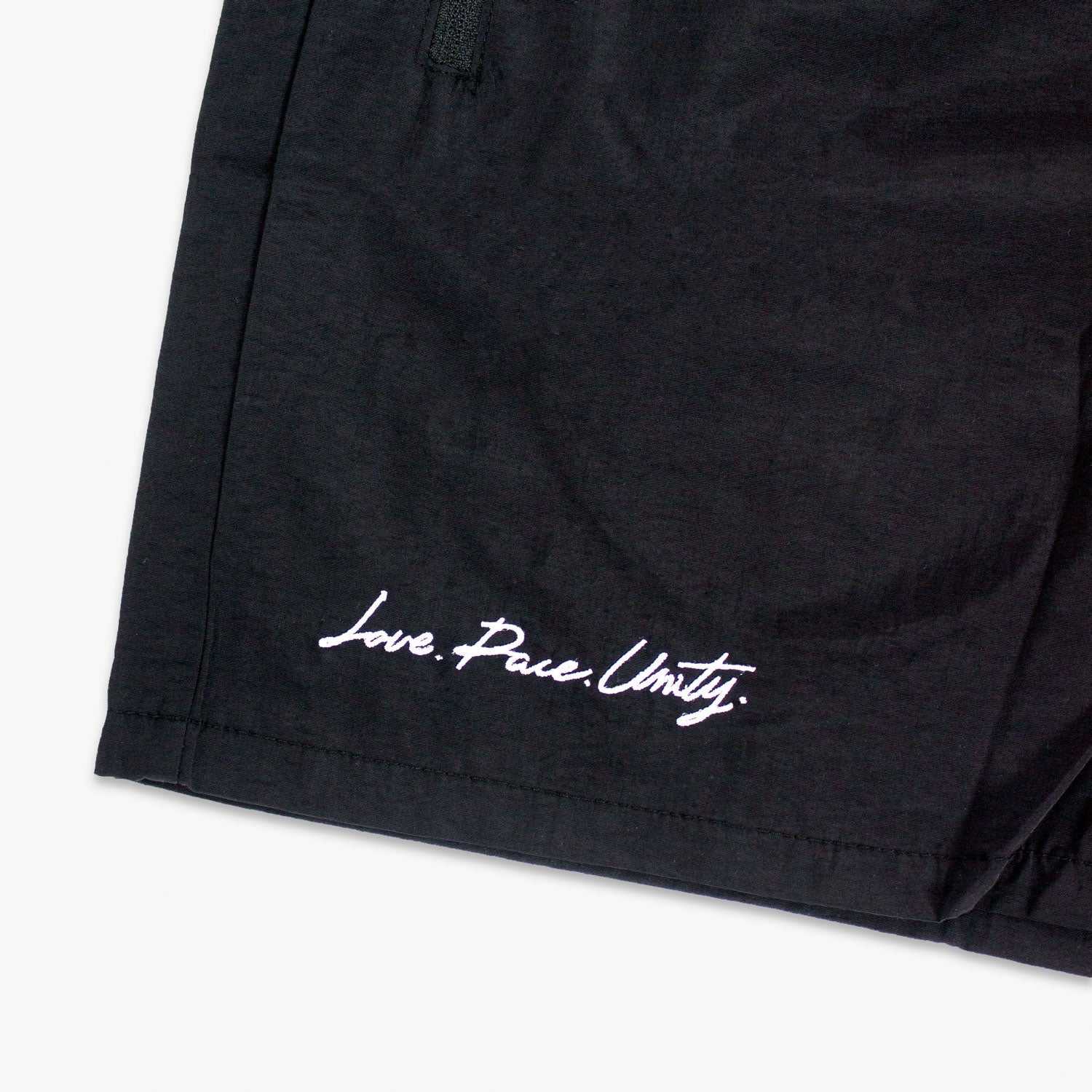 LPU 5" Running Shorts in Black with durable YKK zippers, moisture-wicking and breathable fabric.