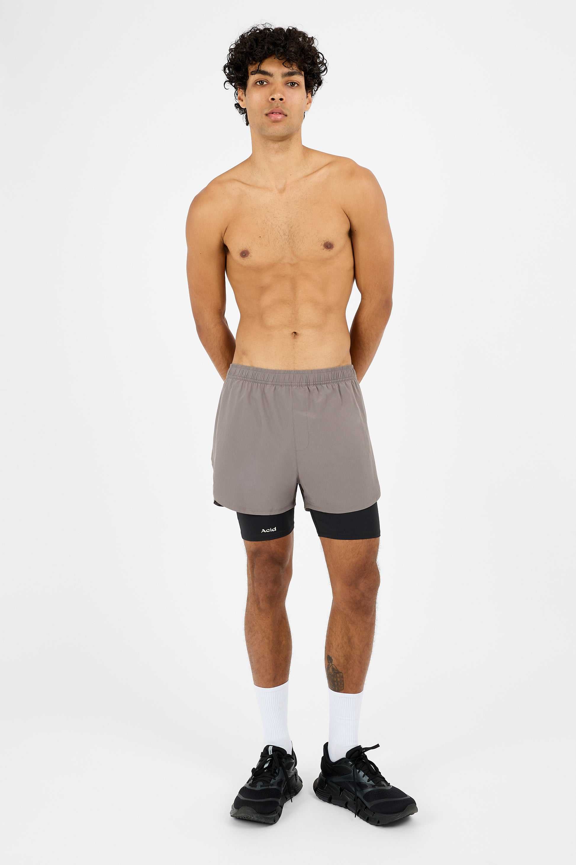 Men's 2-in-1 Shorts - Shadow Taupe