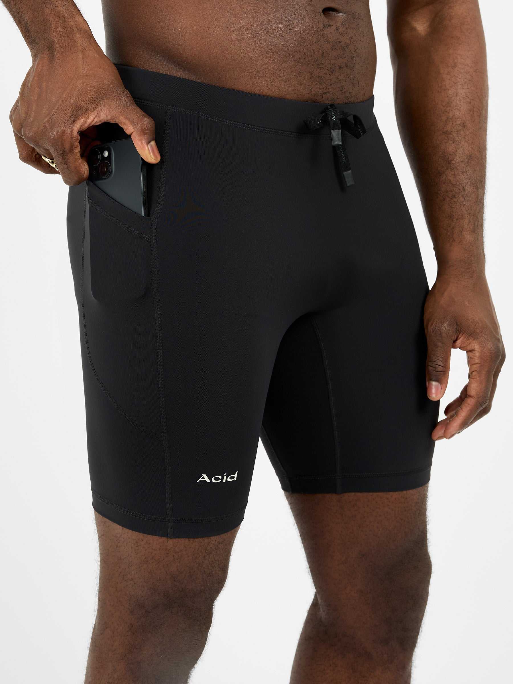 Men's Logo Half Tight - Black